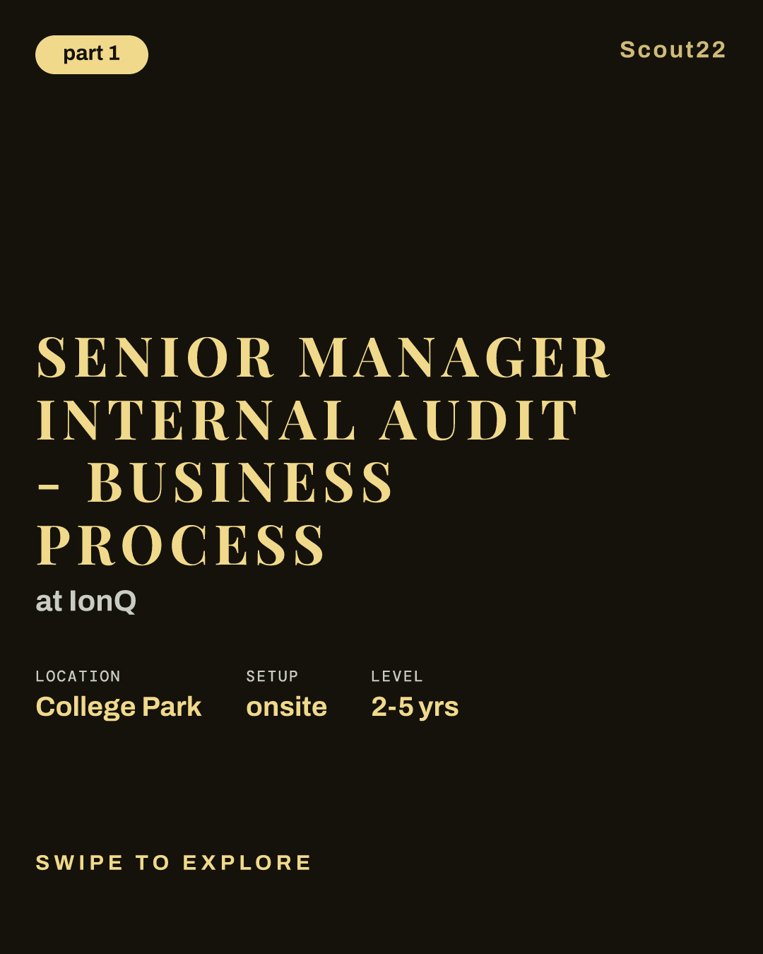 Senior Manager Internal Audit - Business Process at IonQ