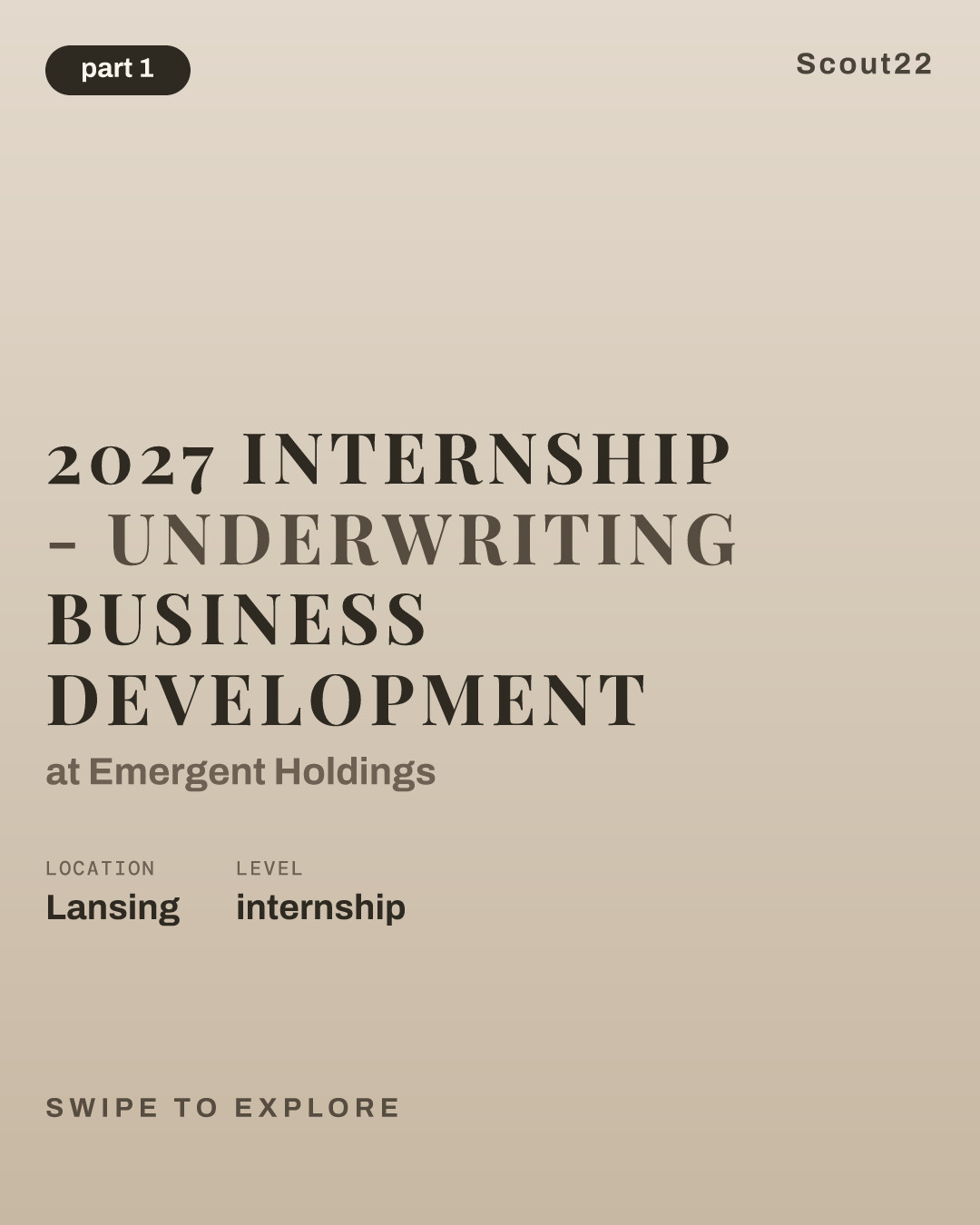 2027 Internship - Underwriting Business Development at Emergent Holdings