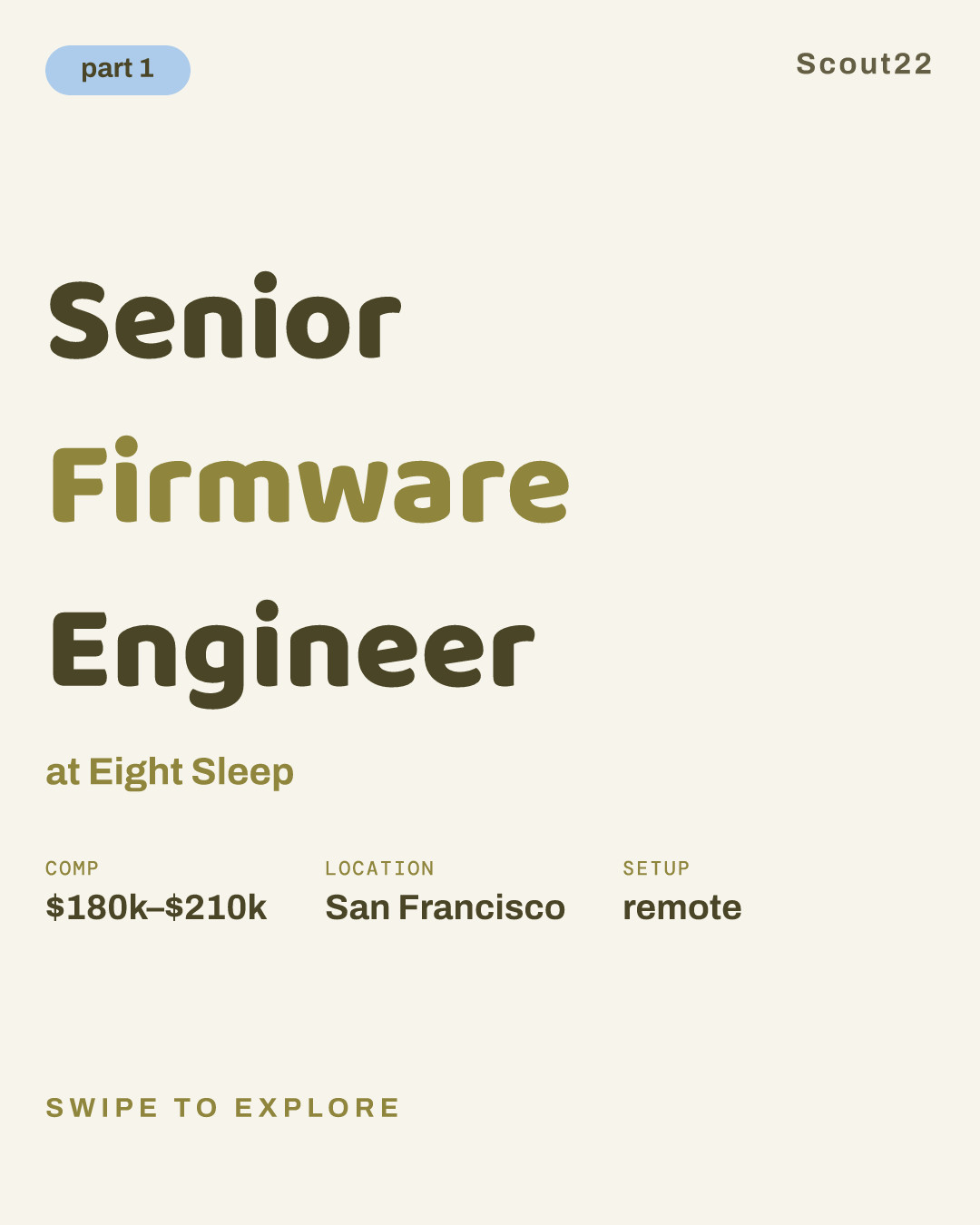 Senior Firmware Engineer at Eight Sleep