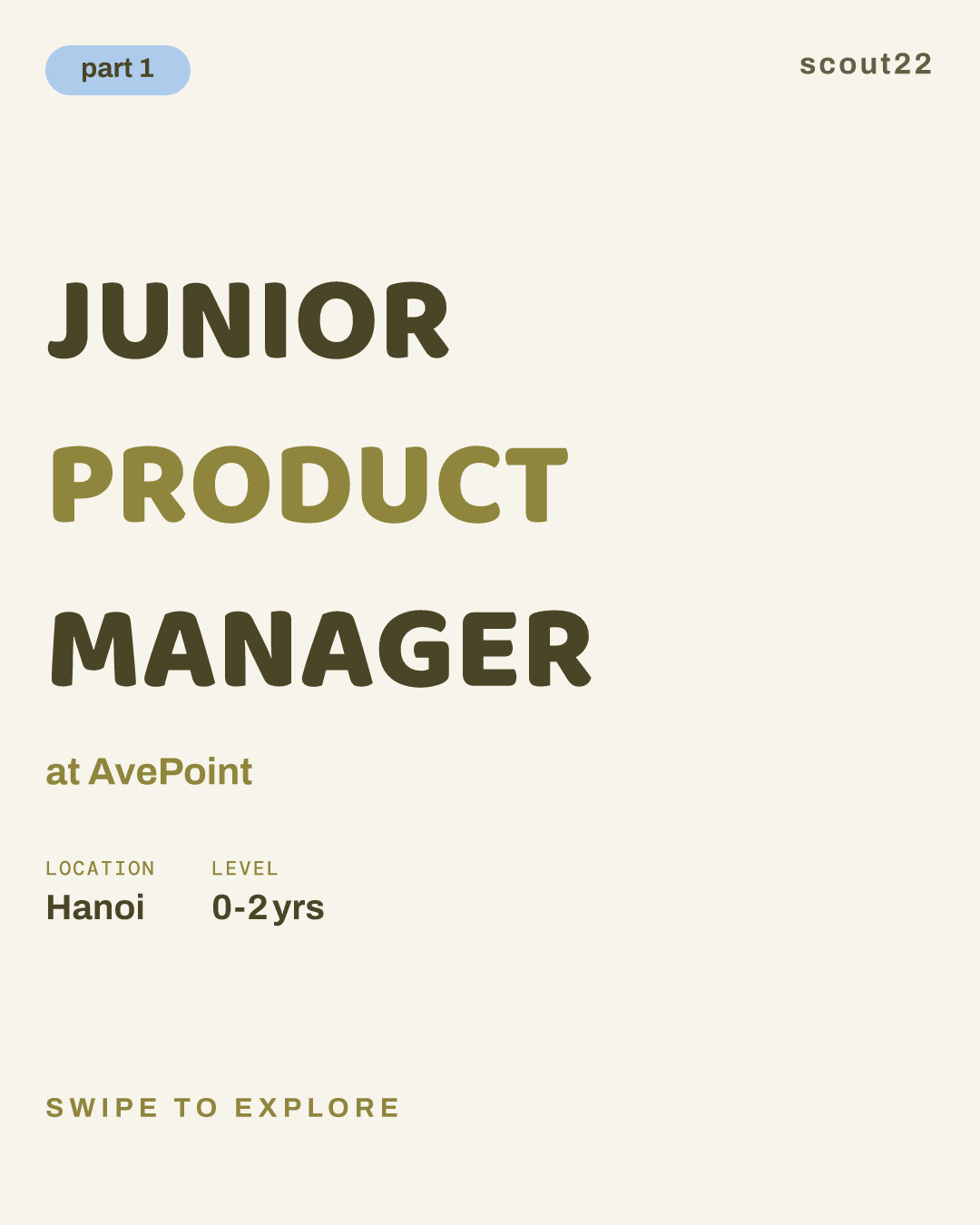 JUNIOR PRODUCT MANAGER at AvePoint