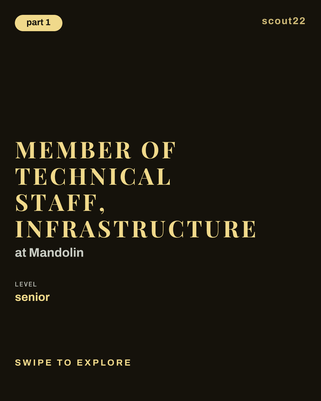 Member of Technical Staff, Infrastructure at Mandolin