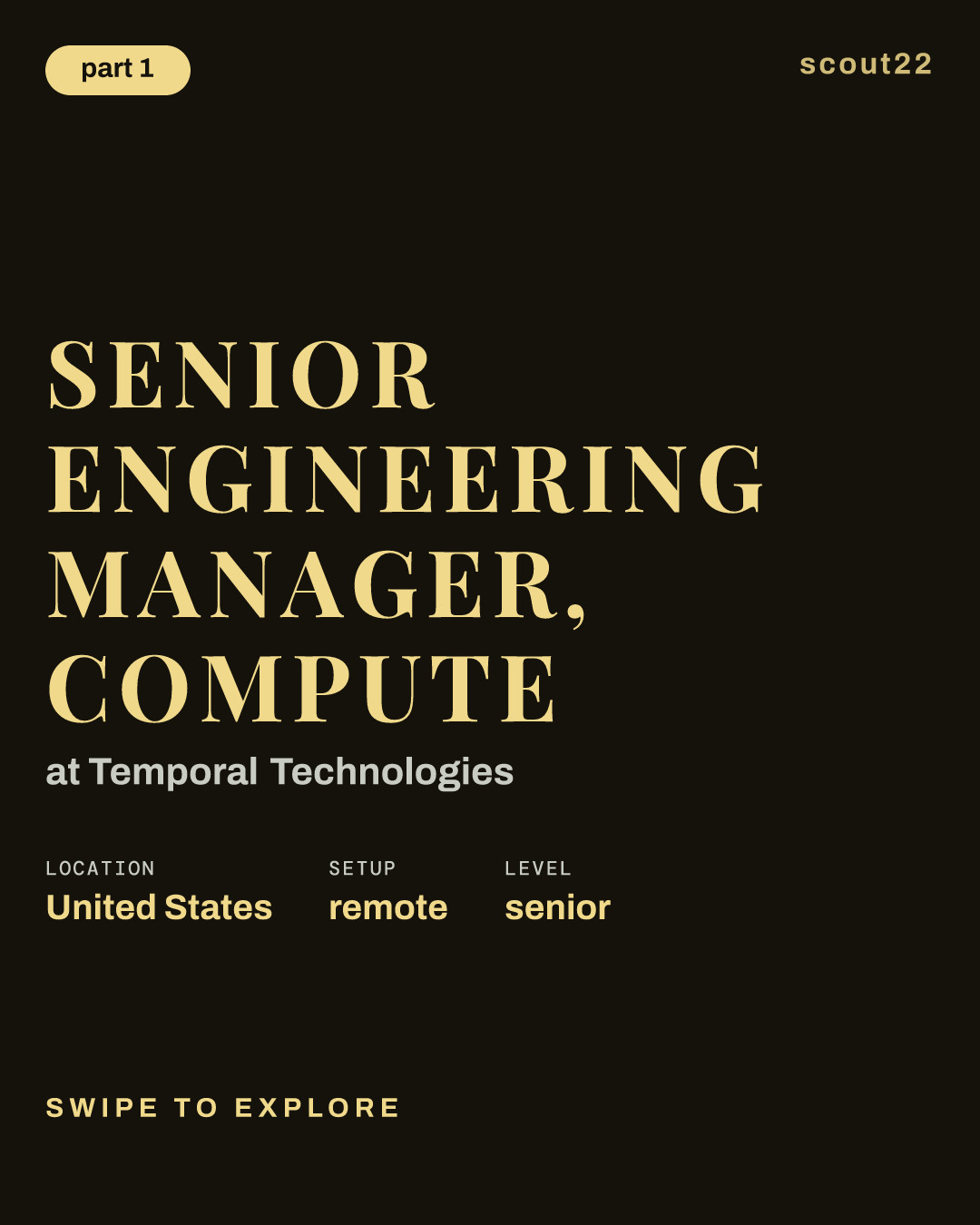 Senior Engineering Manager, Compute at Temporal Technologies