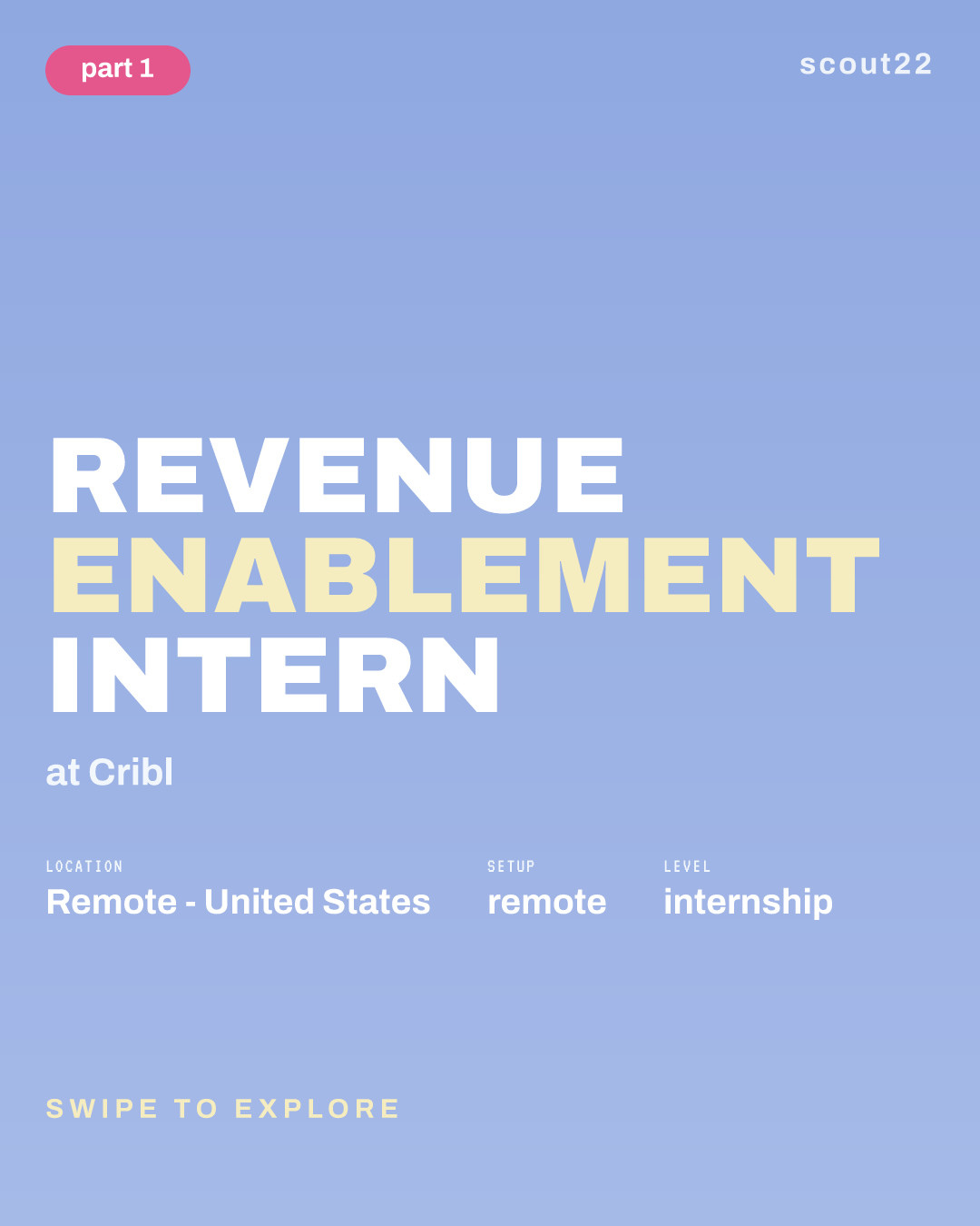 Revenue Enablement Intern at Cribl