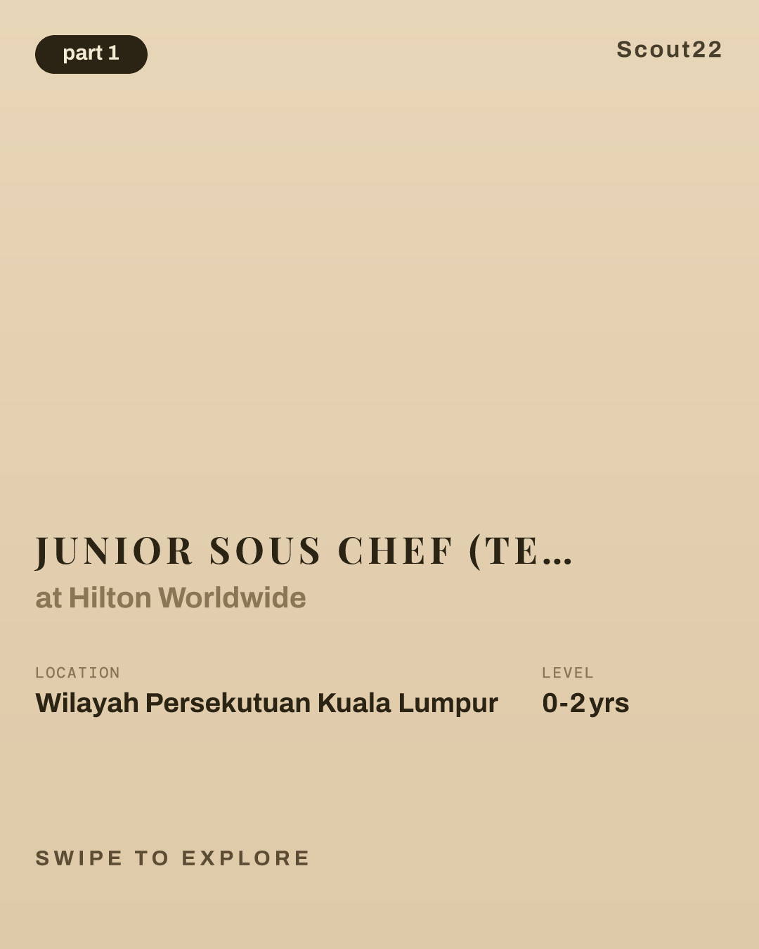 Junior Sous Chef (Team Member Restaurant) - (Pre-opening) Waldorf Astoria Kuala Lumpur at Hilton Worldwide