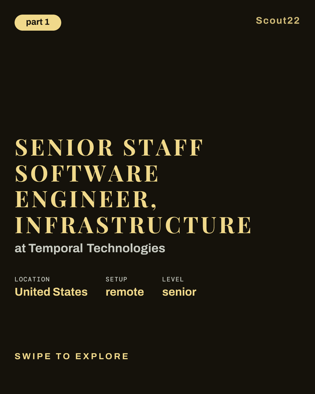 Senior Staff Software Engineer, Infrastructure at Temporal Technologies