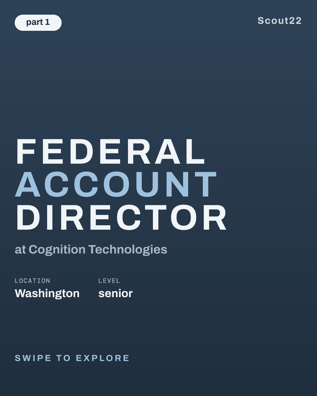 Federal Account Director at Cognition Technologies