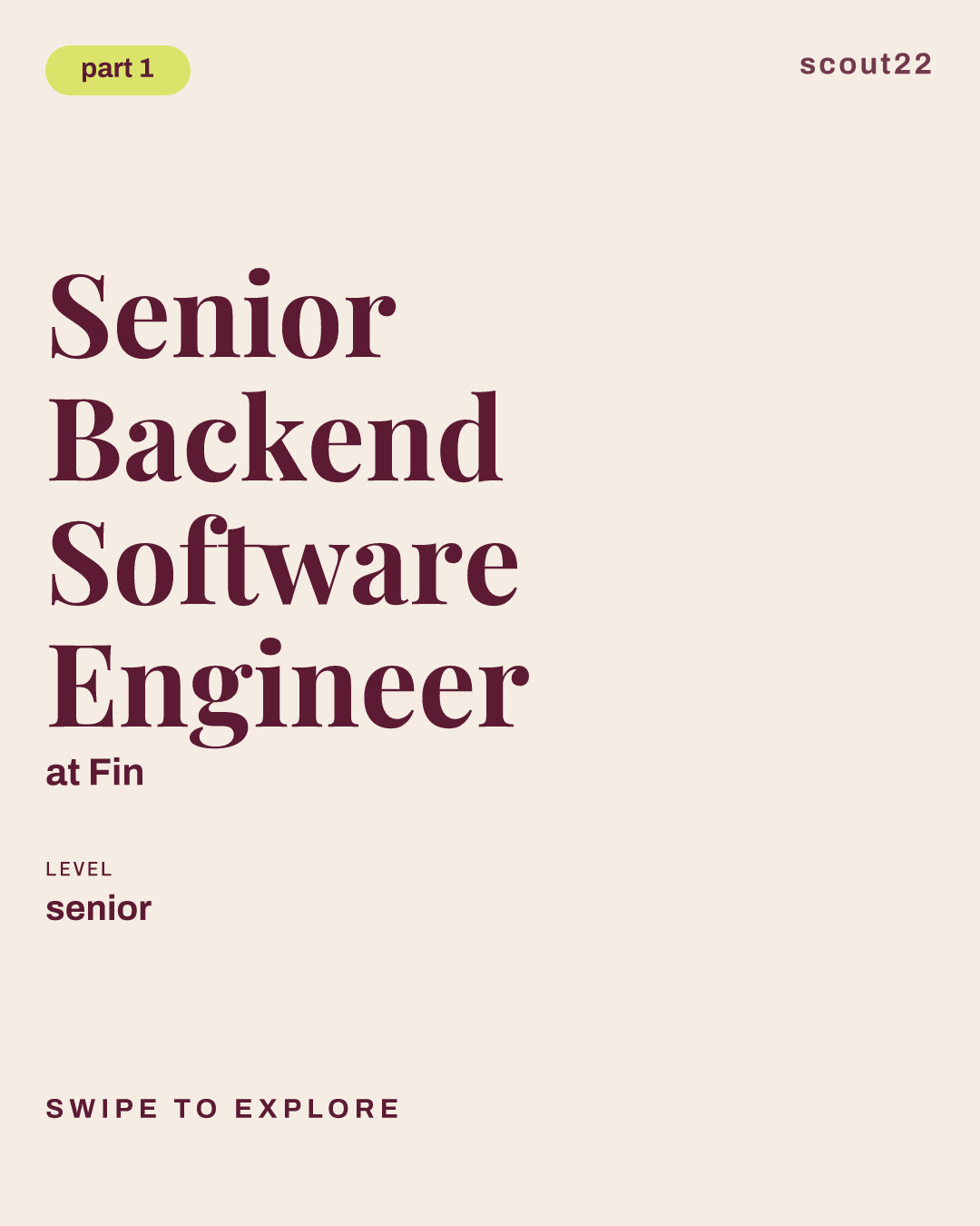 Senior Backend Software Engineer at Fin