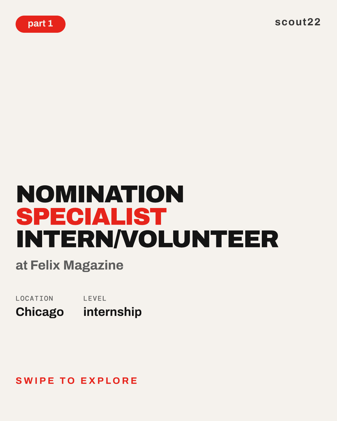 Nomination Specialist Intern/Volunteer at Felix Magazine