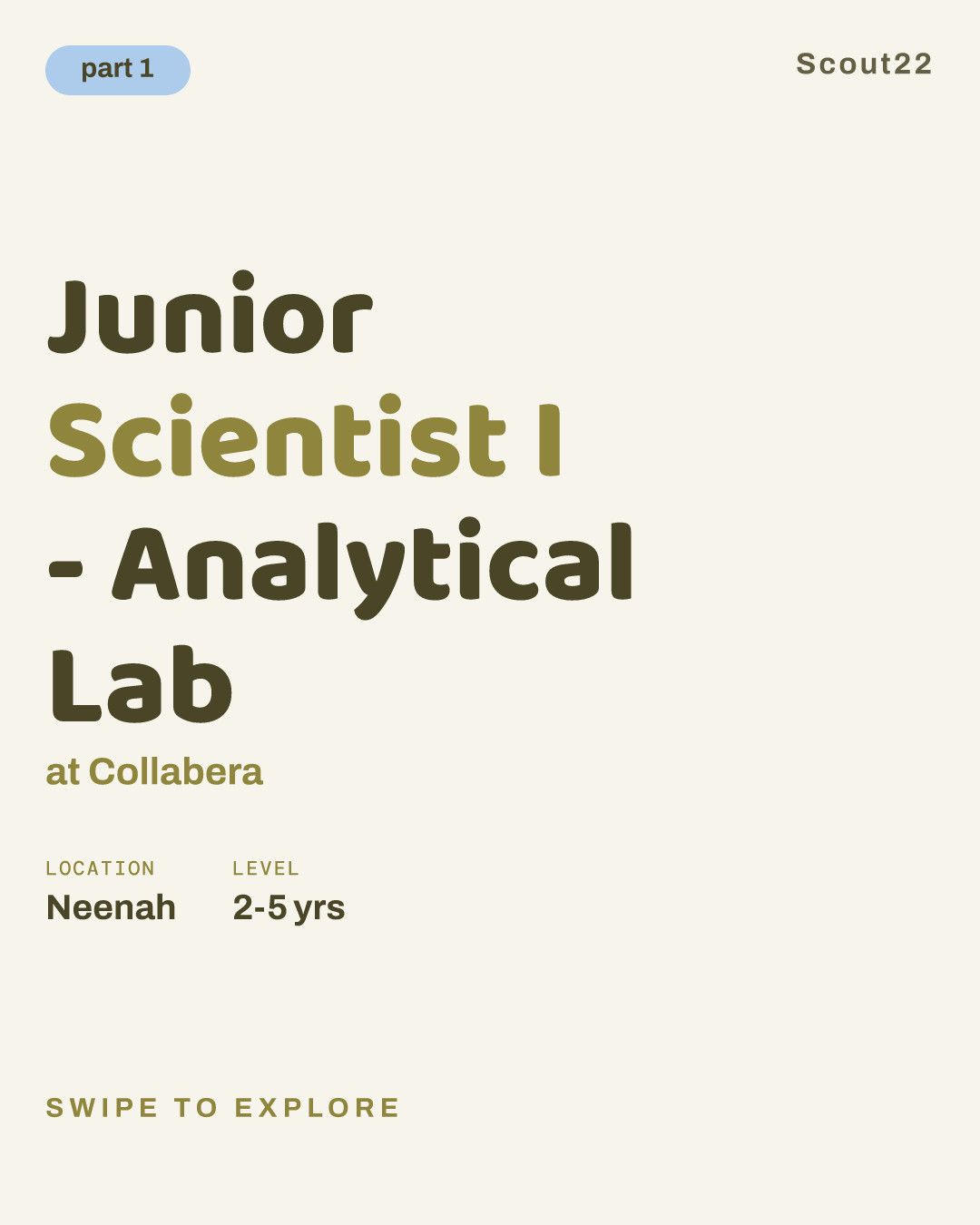 Junior Scientist I - Analytical Lab at Collabera