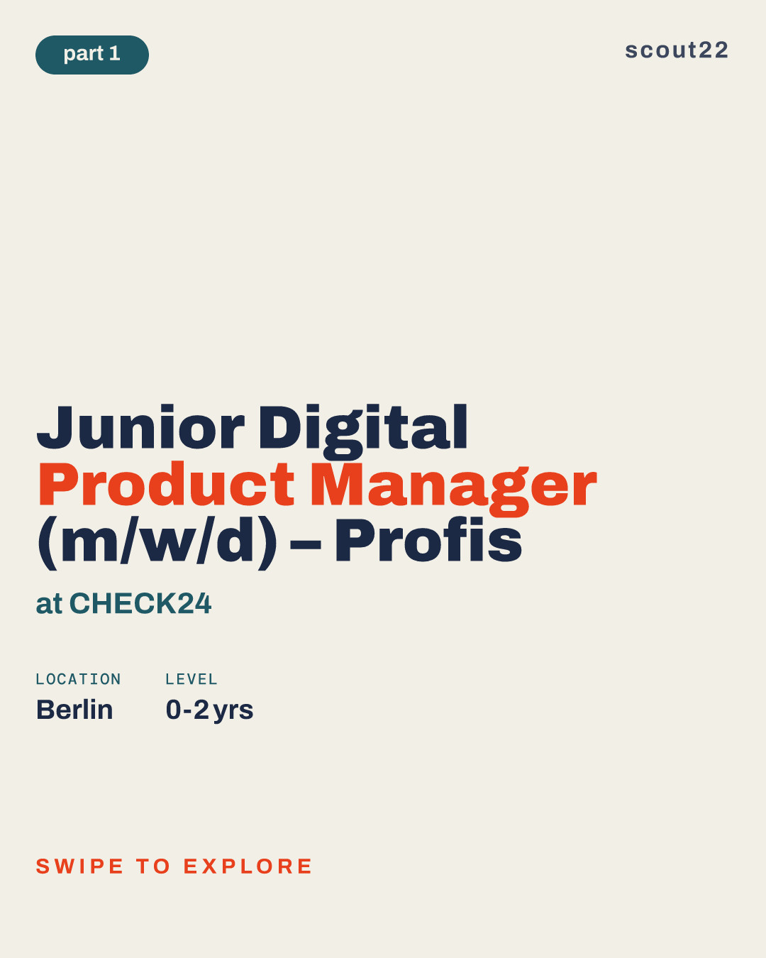 Junior Digital Product Manager (m/w/d) – Profis at CHECK24