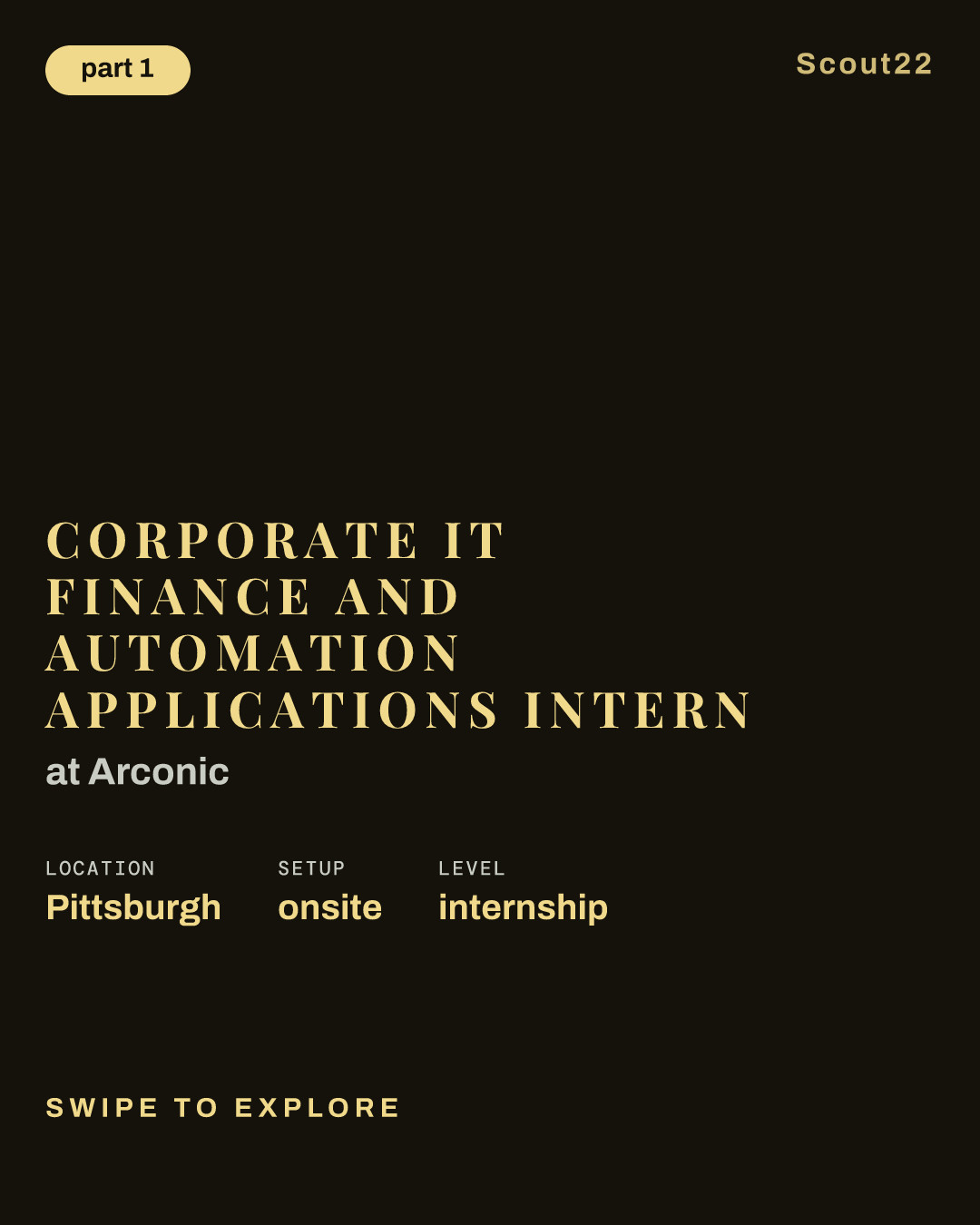 Corporate IT Finance and Automation Applications Intern at Arconic