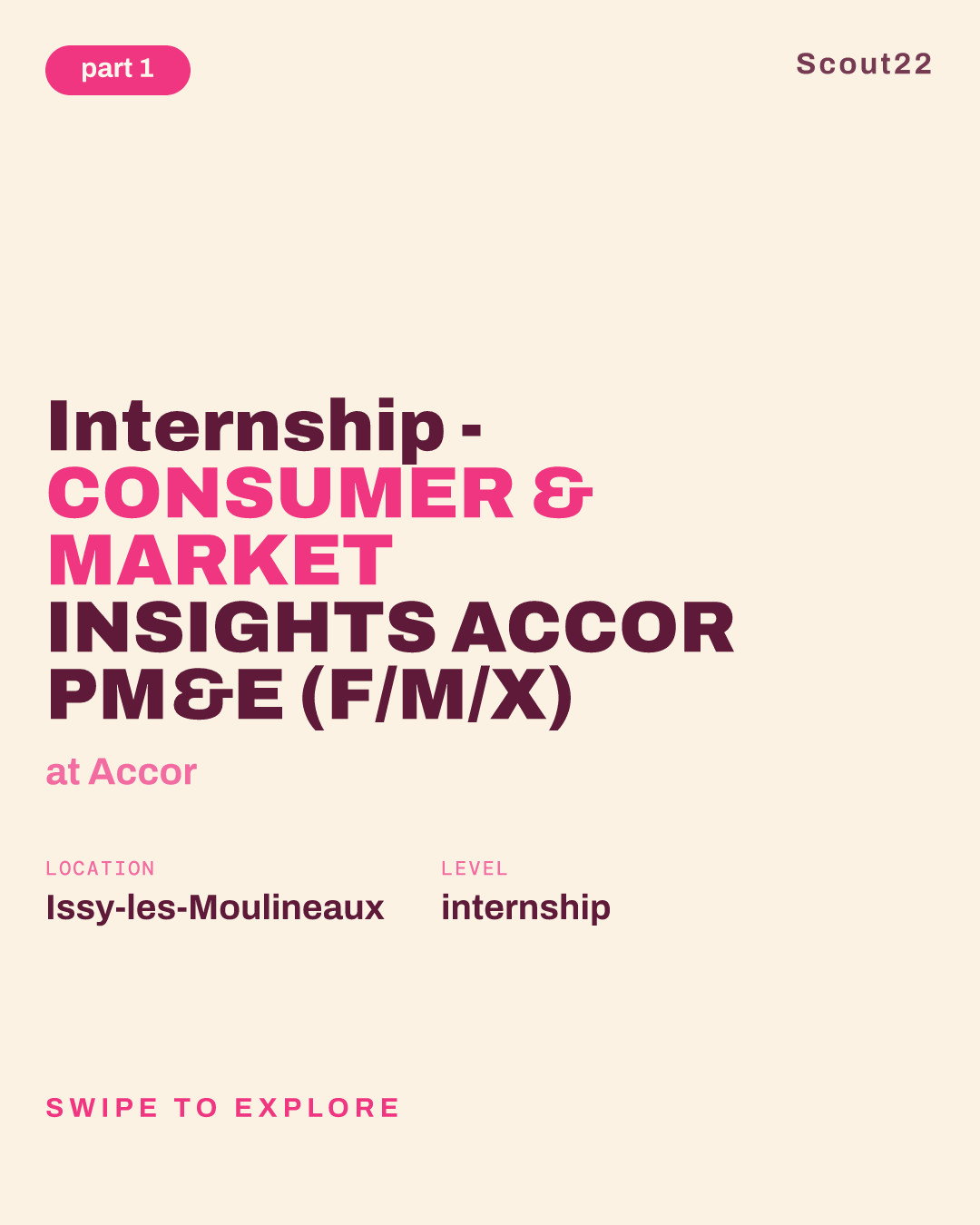 Internship - CONSUMER & MARKET INSIGHTS ACCOR PM&E (F/M/X) at Accor