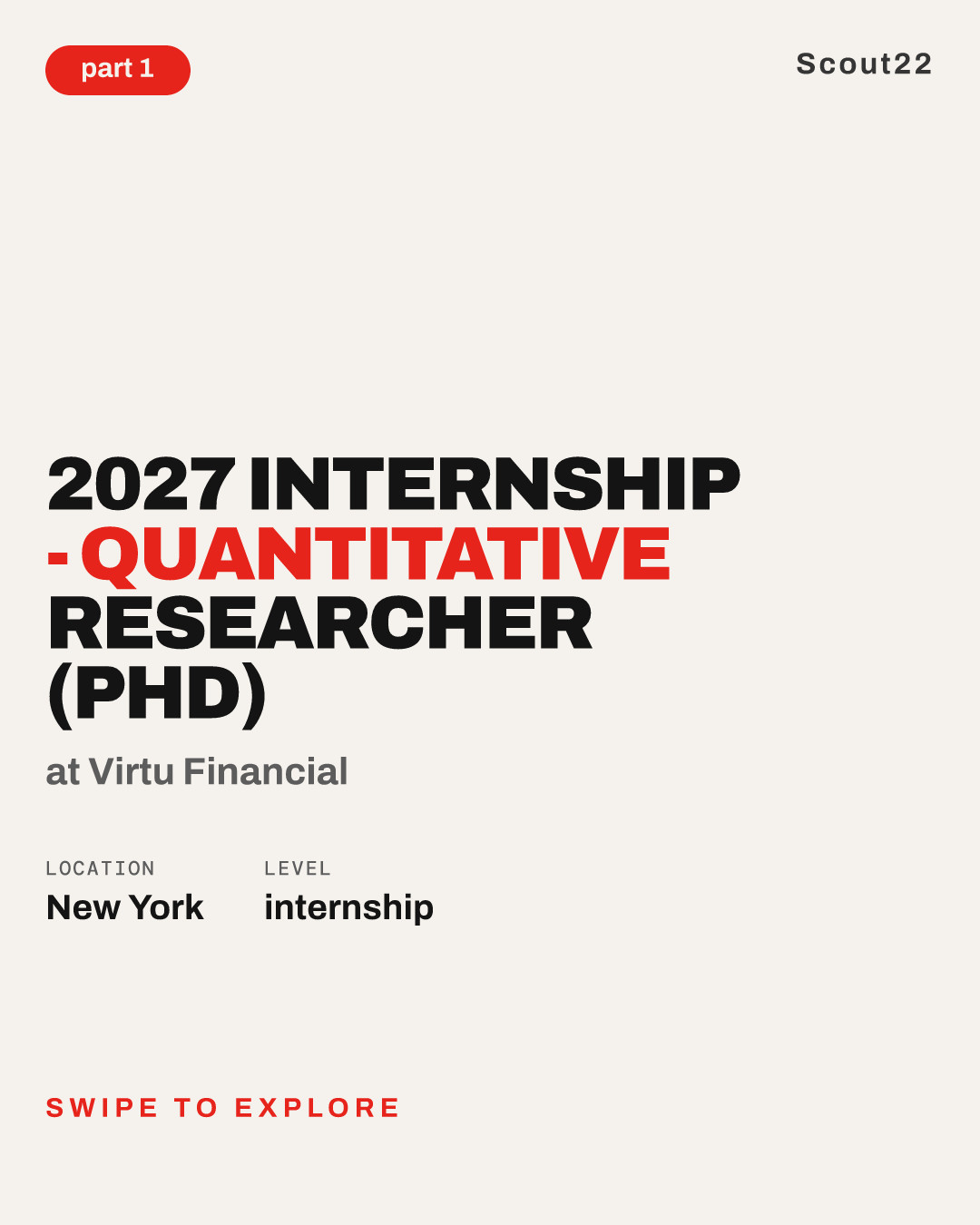 2027 Internship - Quantitative Researcher (PhD) at Virtu Financial