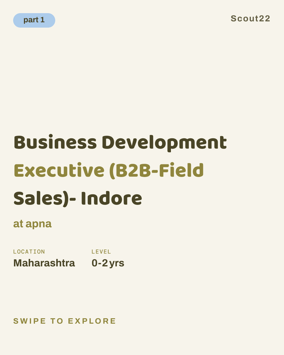 Business Development Executive (B2B-Field Sales)- Indore at apna