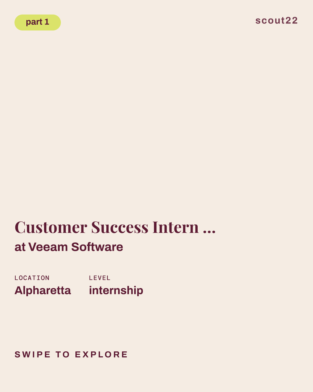 Customer Success Intern - Summer 2027 at Veeam Software