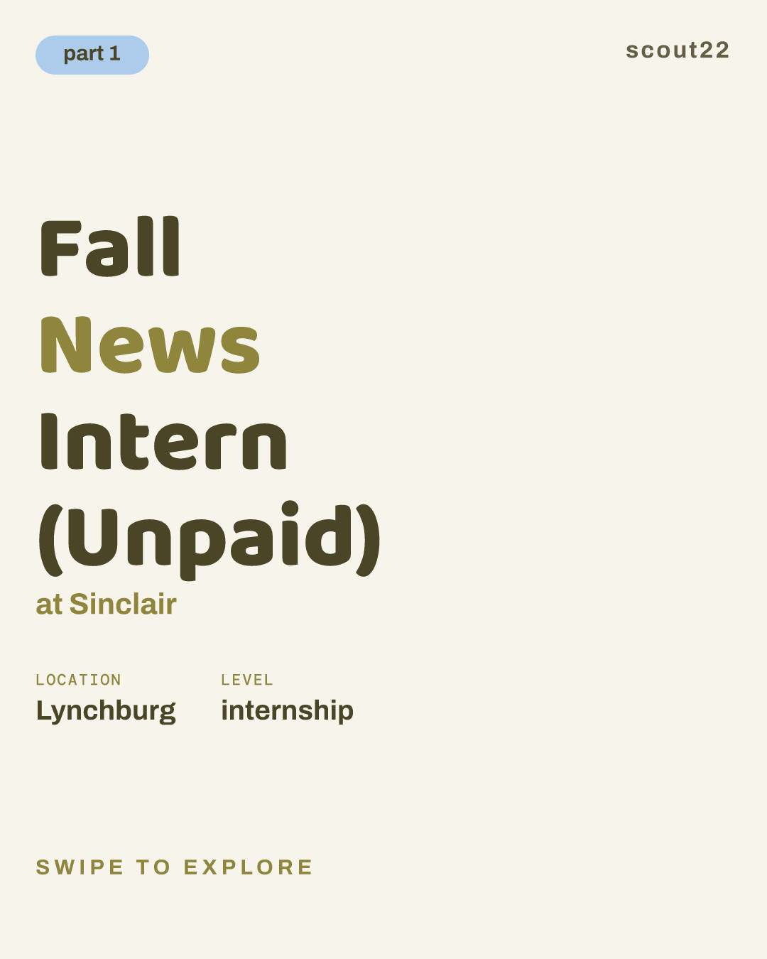 Fall News Intern (Unpaid) at Sinclair