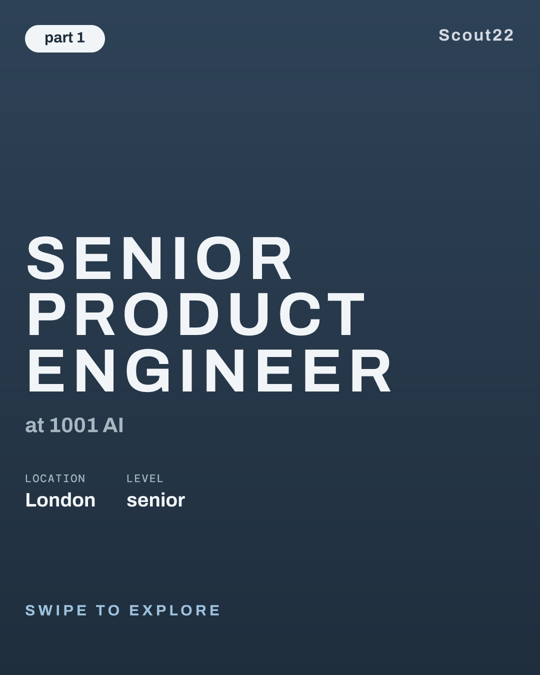 Senior Product Engineer at 1001 AI
