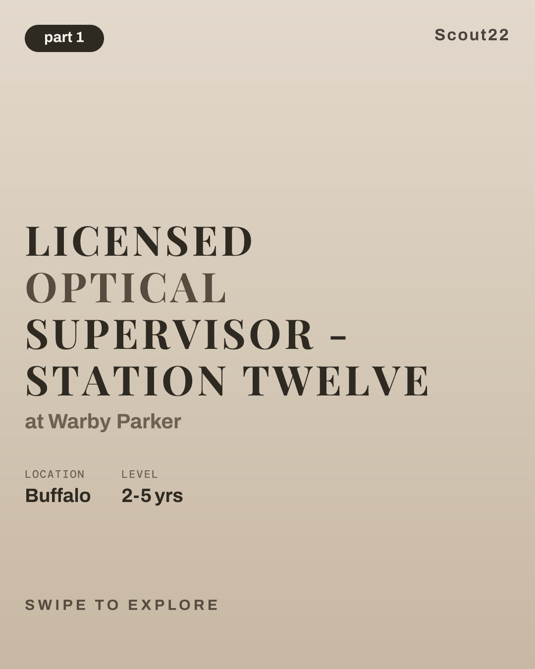 Licensed Optical Supervisor - Station Twelve at Warby Parker
