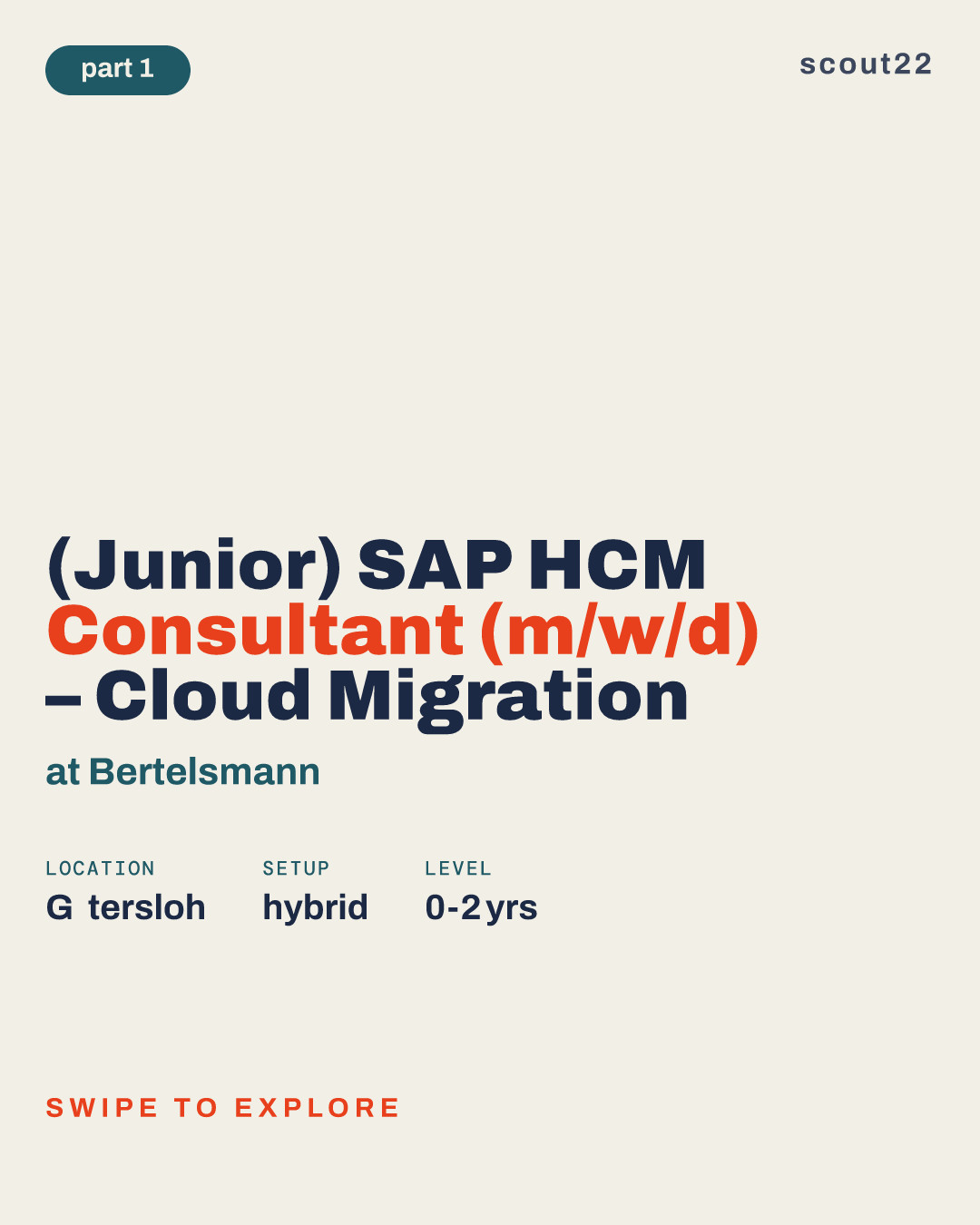 (Junior) SAP HCM Consultant (m/w/d) – Cloud Migration at Bertelsmann