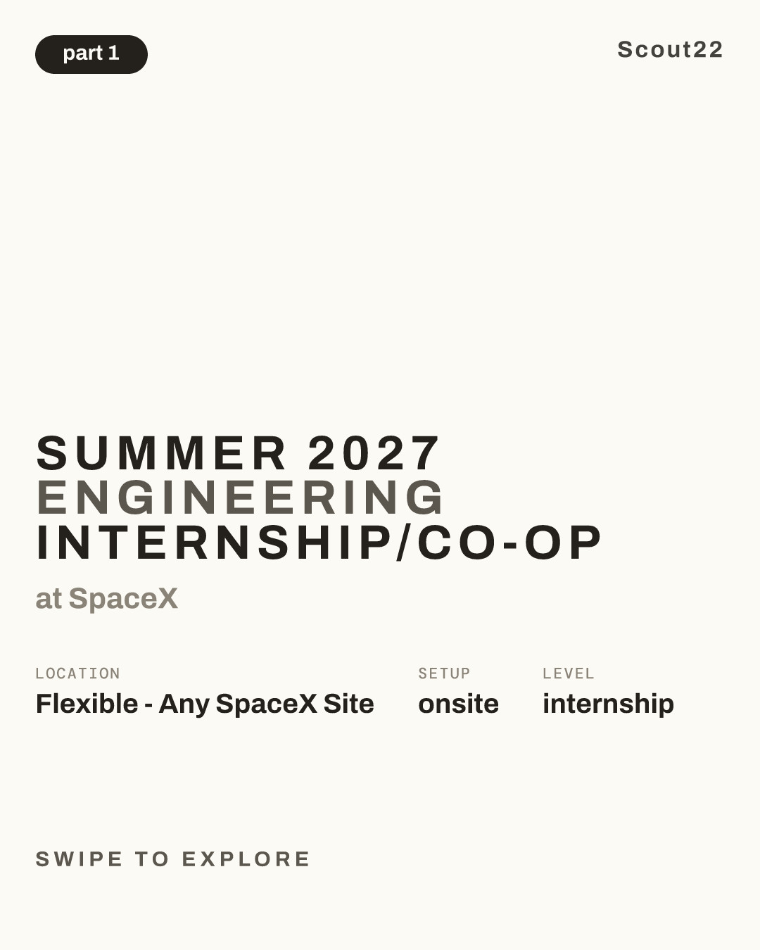 Summer 2027 Engineering Internship/Co-op at SpaceX