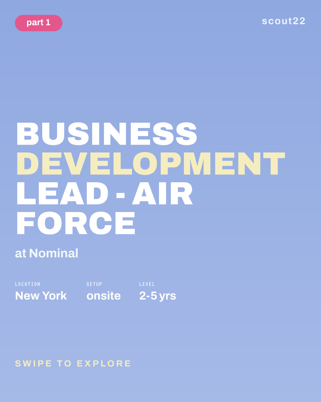 Business Development Lead - Air Force at Nominal