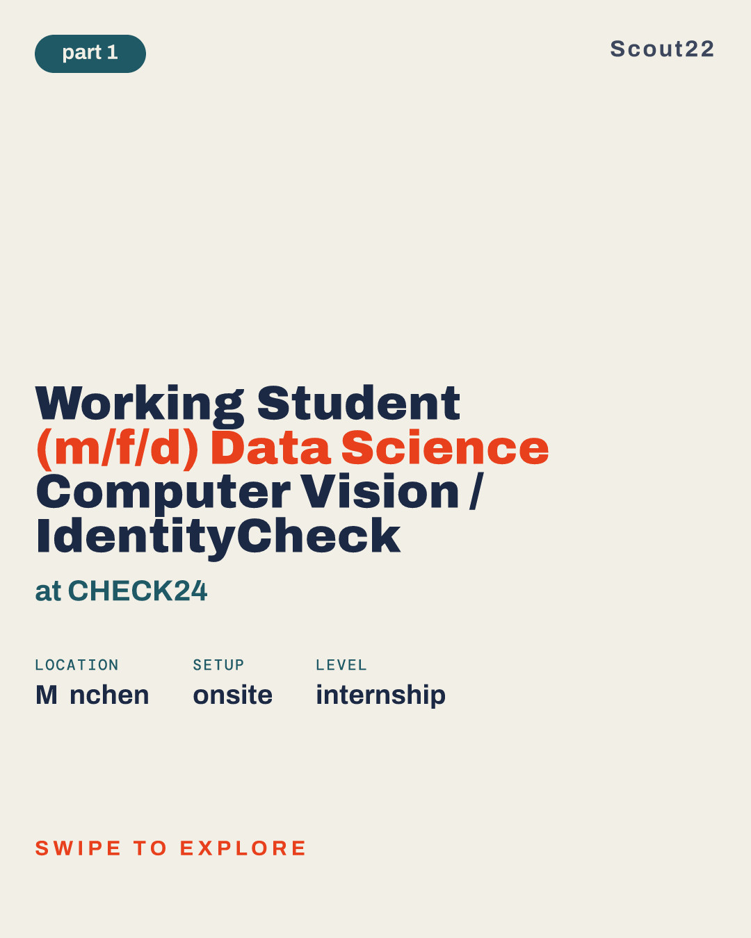 Working Student (m/f/d) Data Science Computer Vision / IdentityCheck at CHECK24