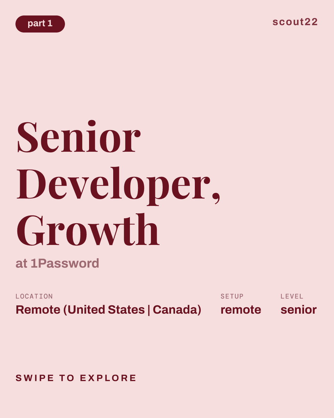 Senior Developer, Growth at 1Password
