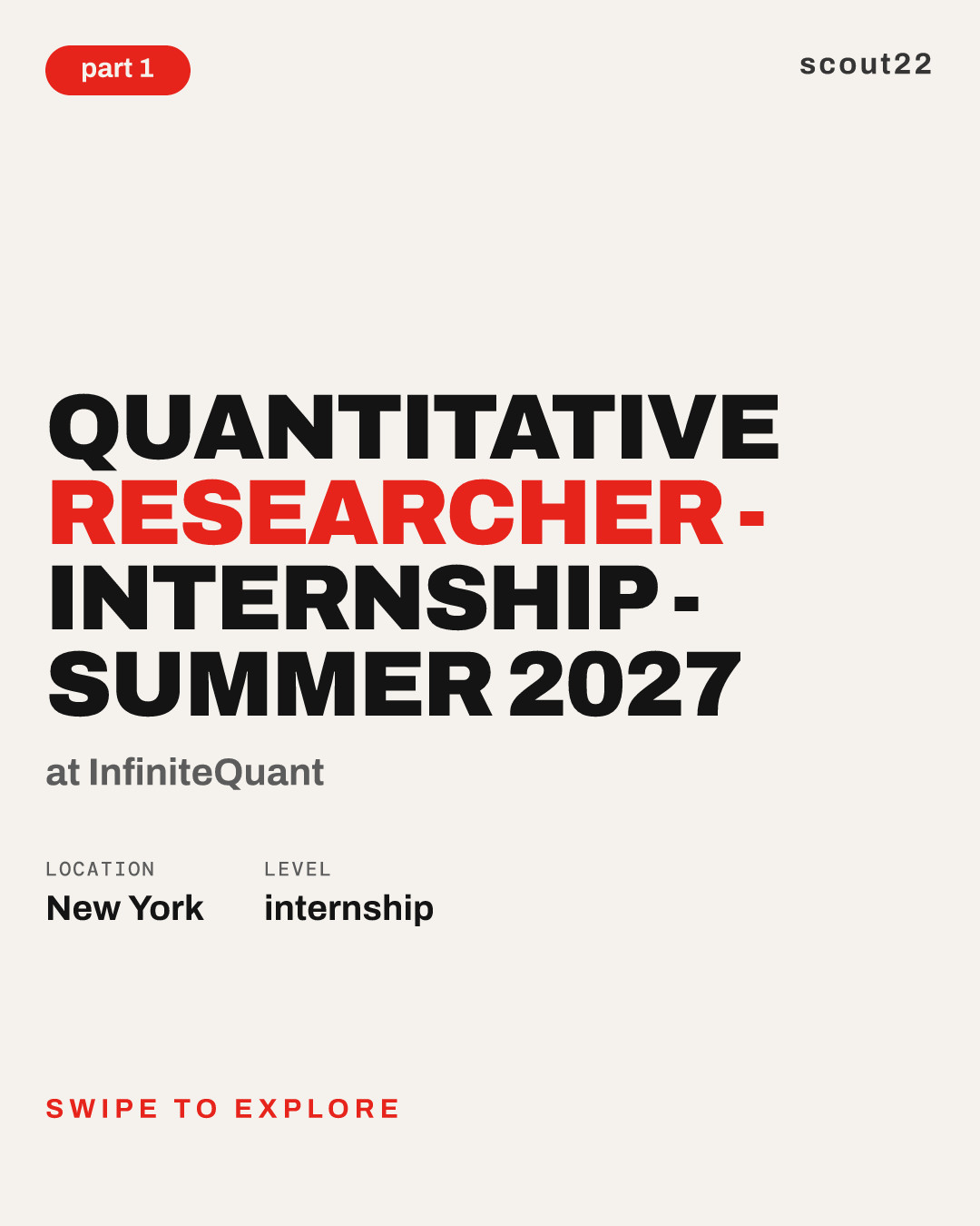 Quantitative Researcher - Internship - Summer 2027 at InfiniteQuant