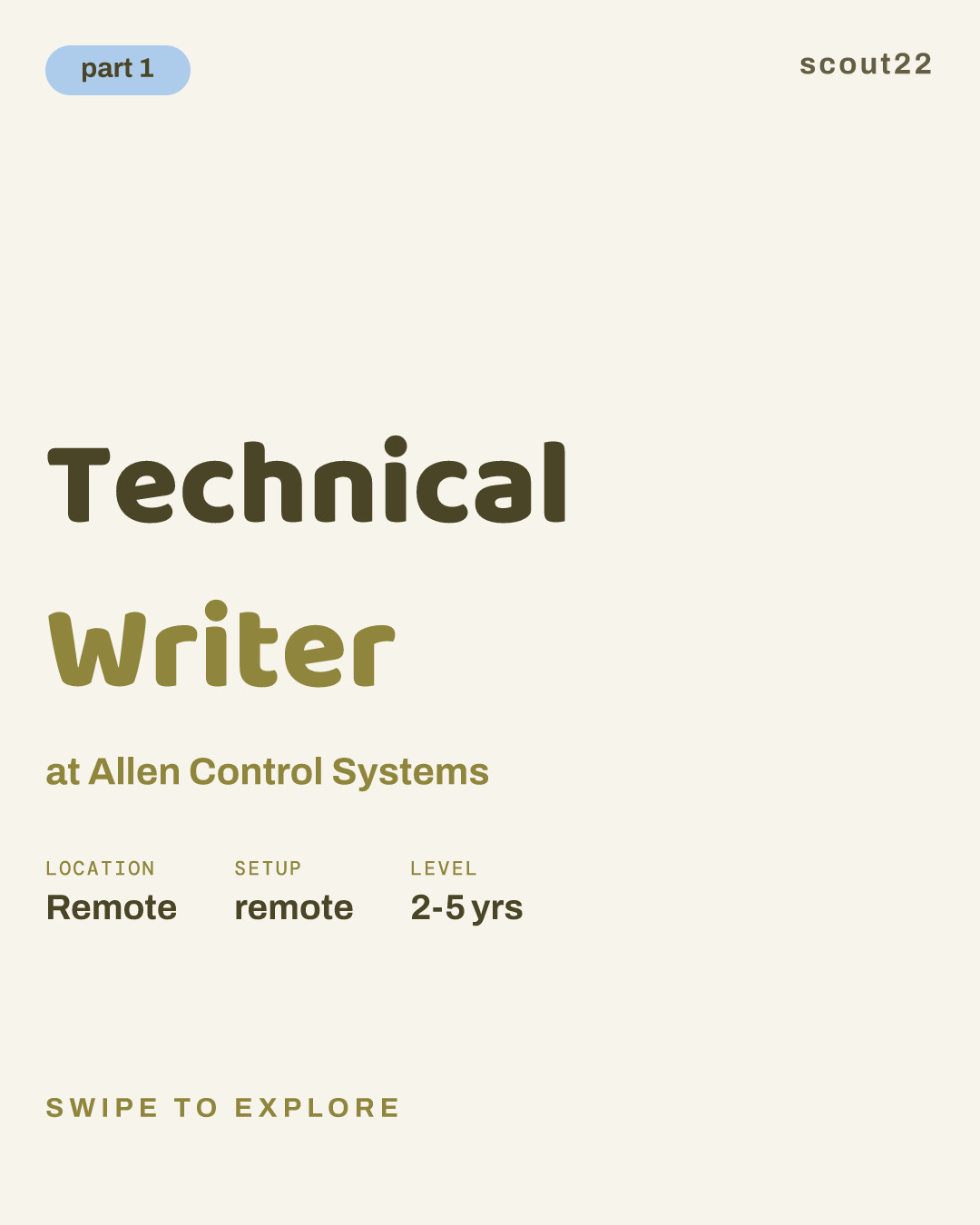 Technical Writer at Allen Control Systems