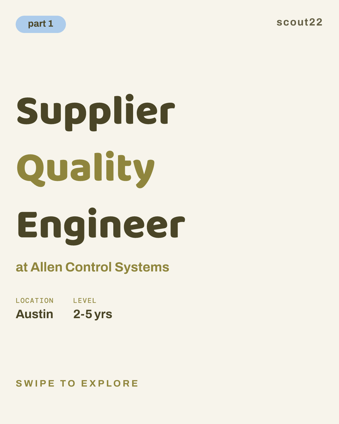 Supplier Quality Engineer at Allen Control Systems