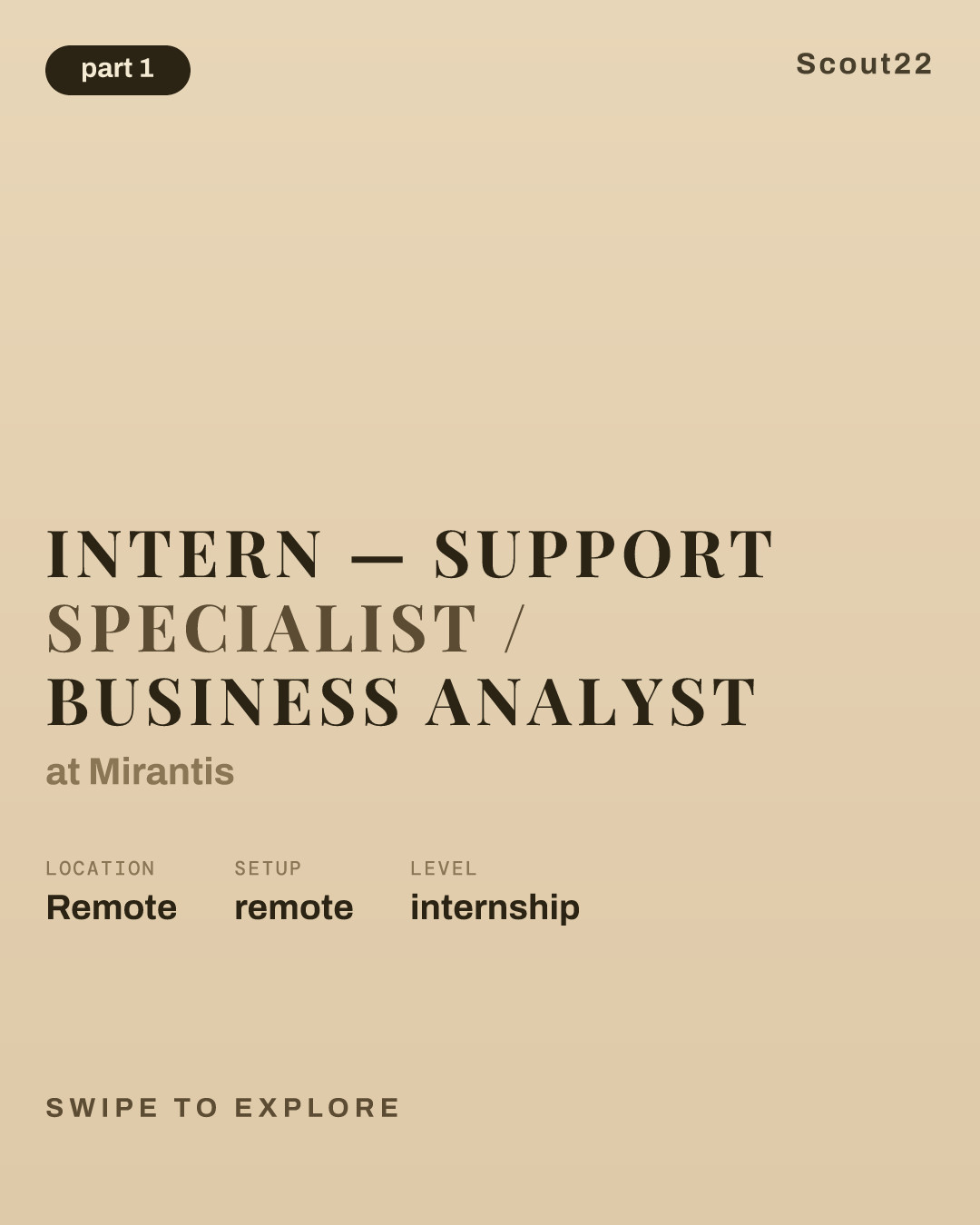 Intern — Support Specialist / Business Analyst at Mirantis