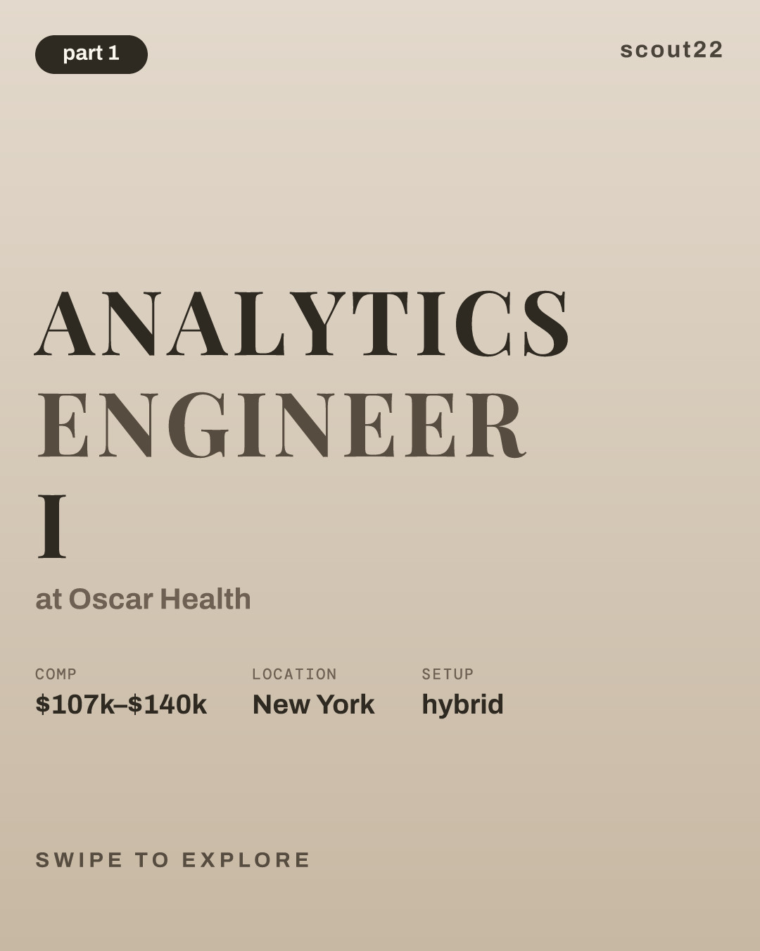 Analytics Engineer I at Oscar Health