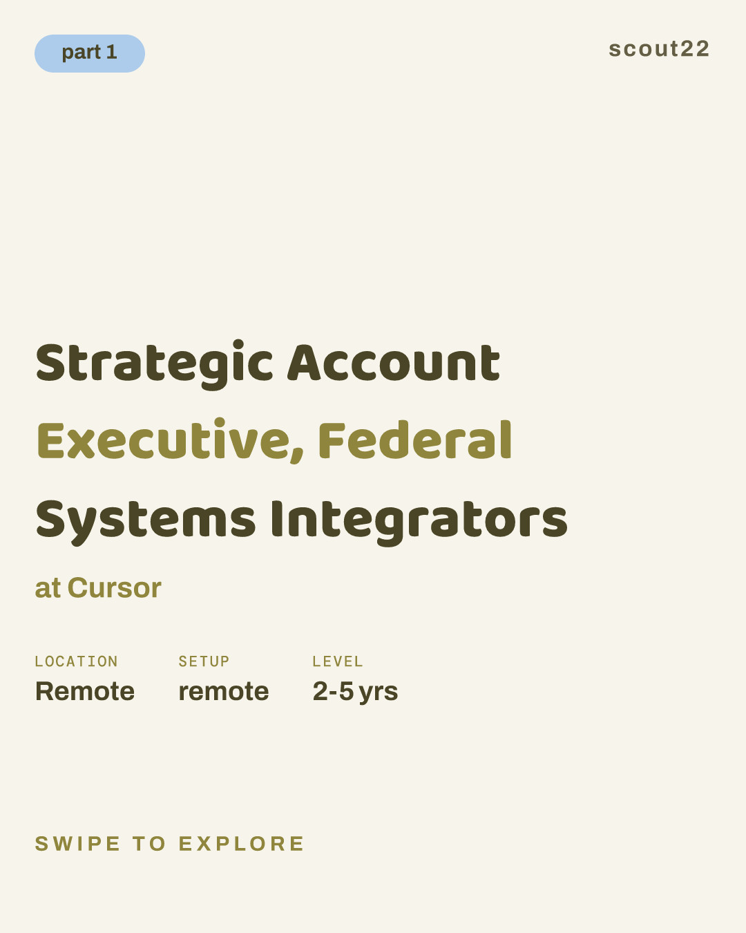 Strategic Account Executive, Federal Systems Integrators at Cursor