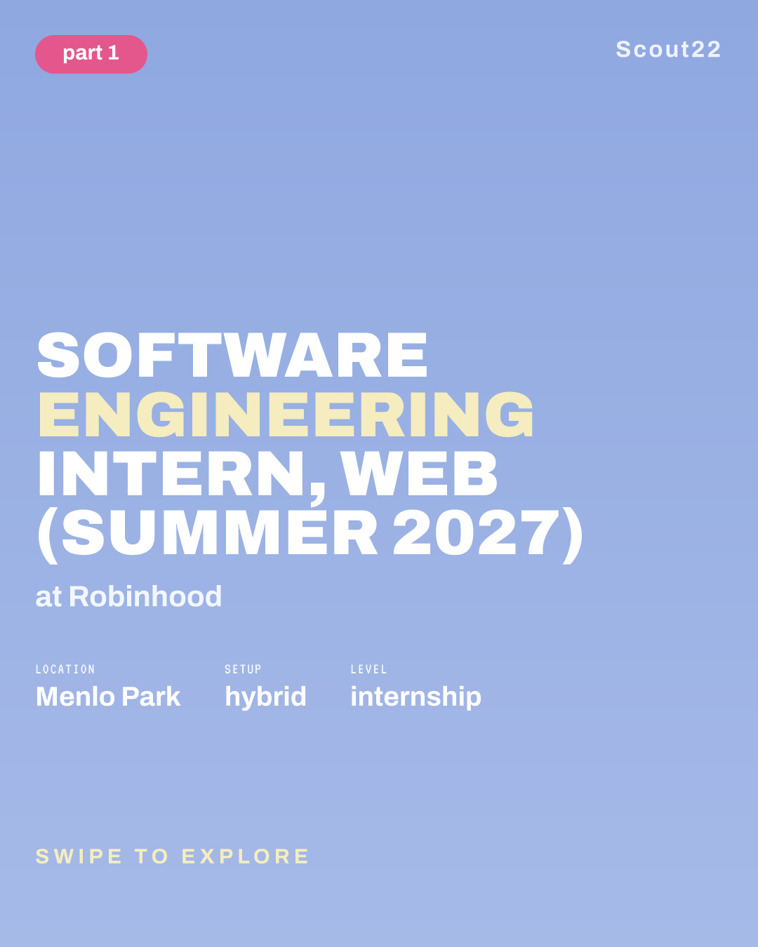 Software Engineering Intern, Web (Summer 2027) at Robinhood