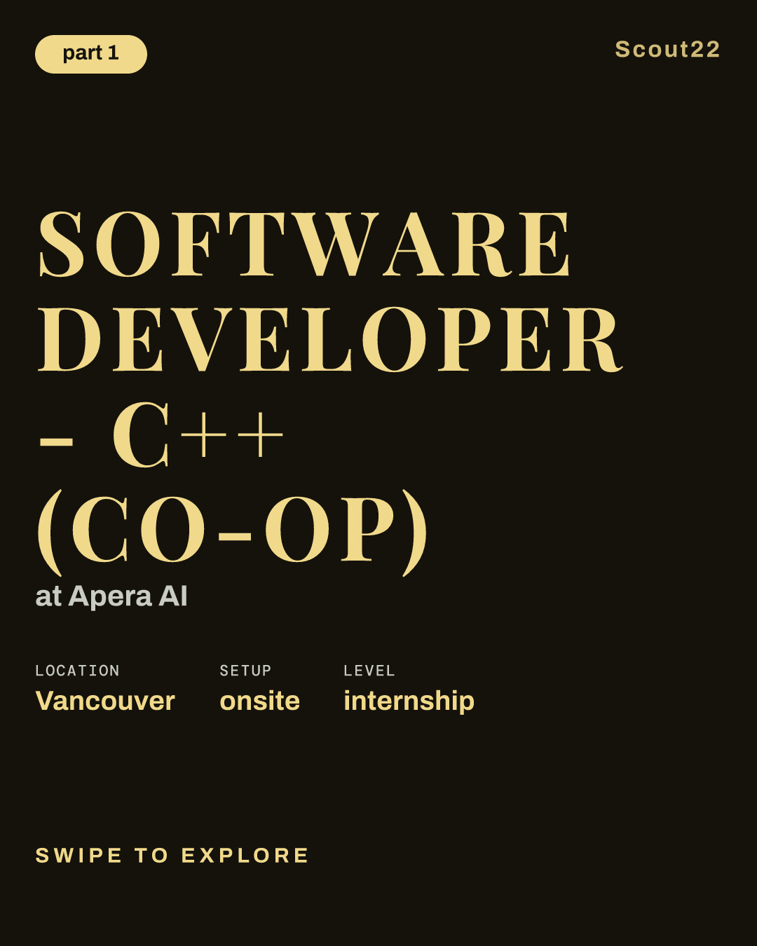 Software Developer - C++ (Co-op) at Apera AI