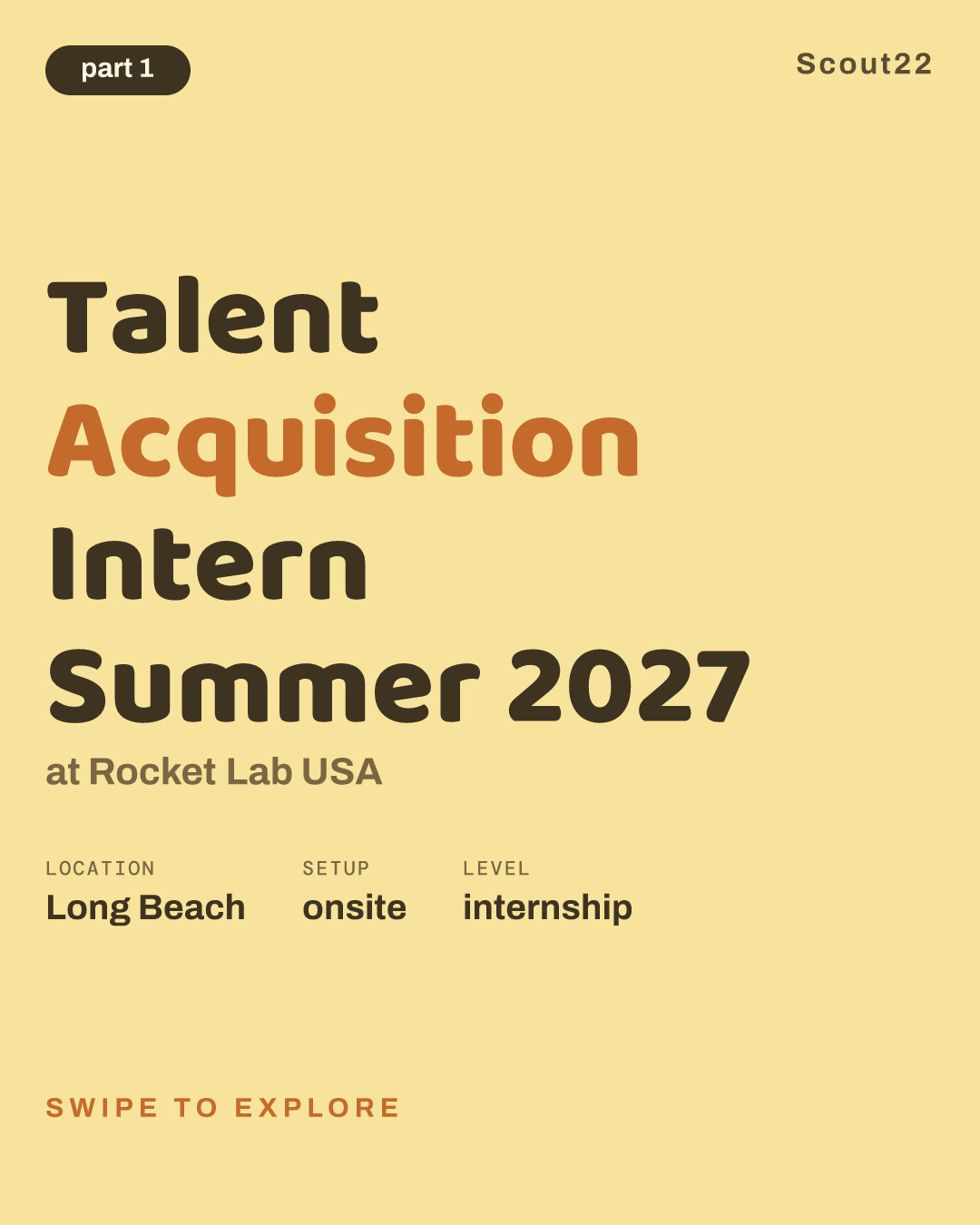 Talent Acquisition Intern Summer 2027 at Rocket Lab USA