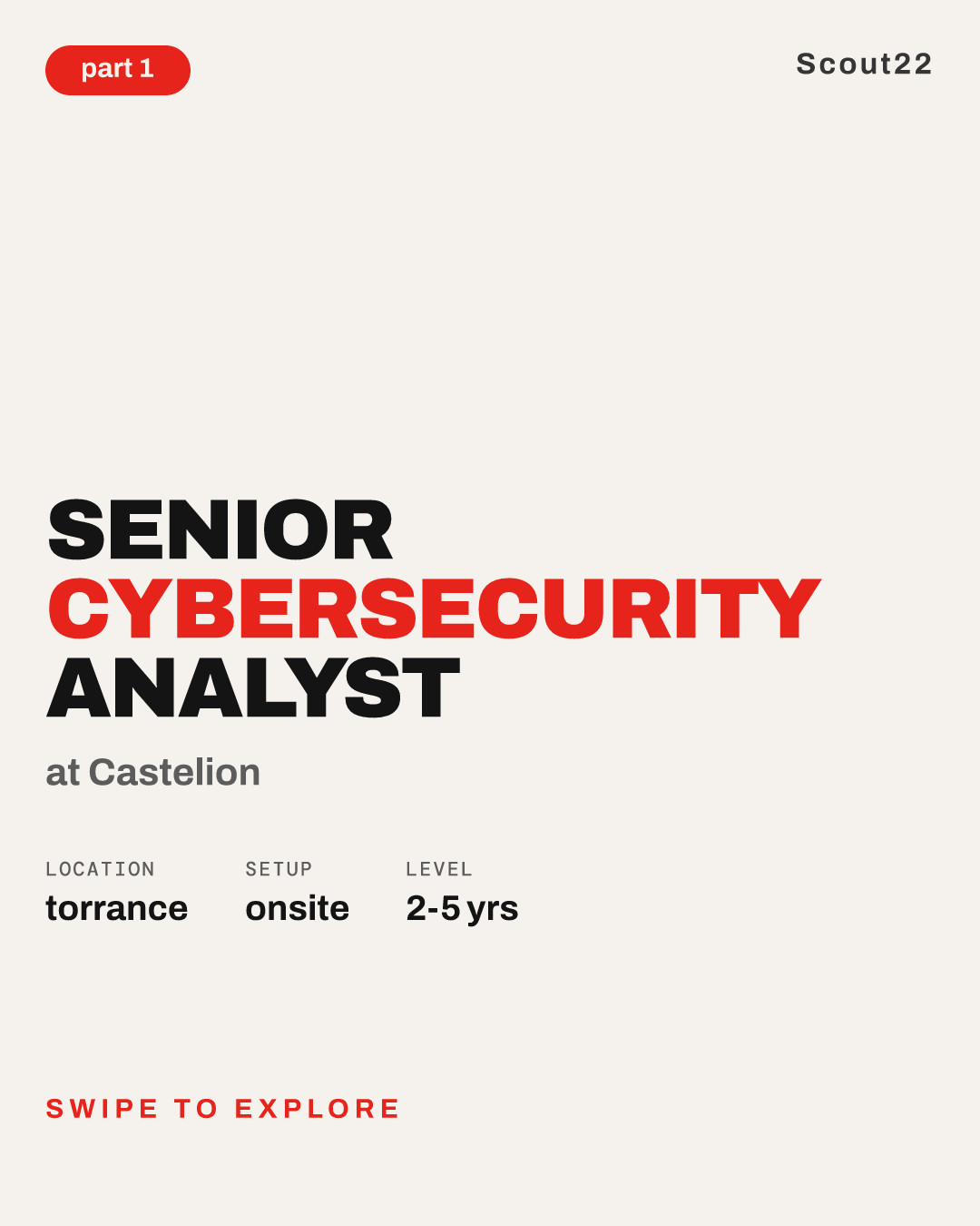 Senior Cybersecurity Analyst at Castelion