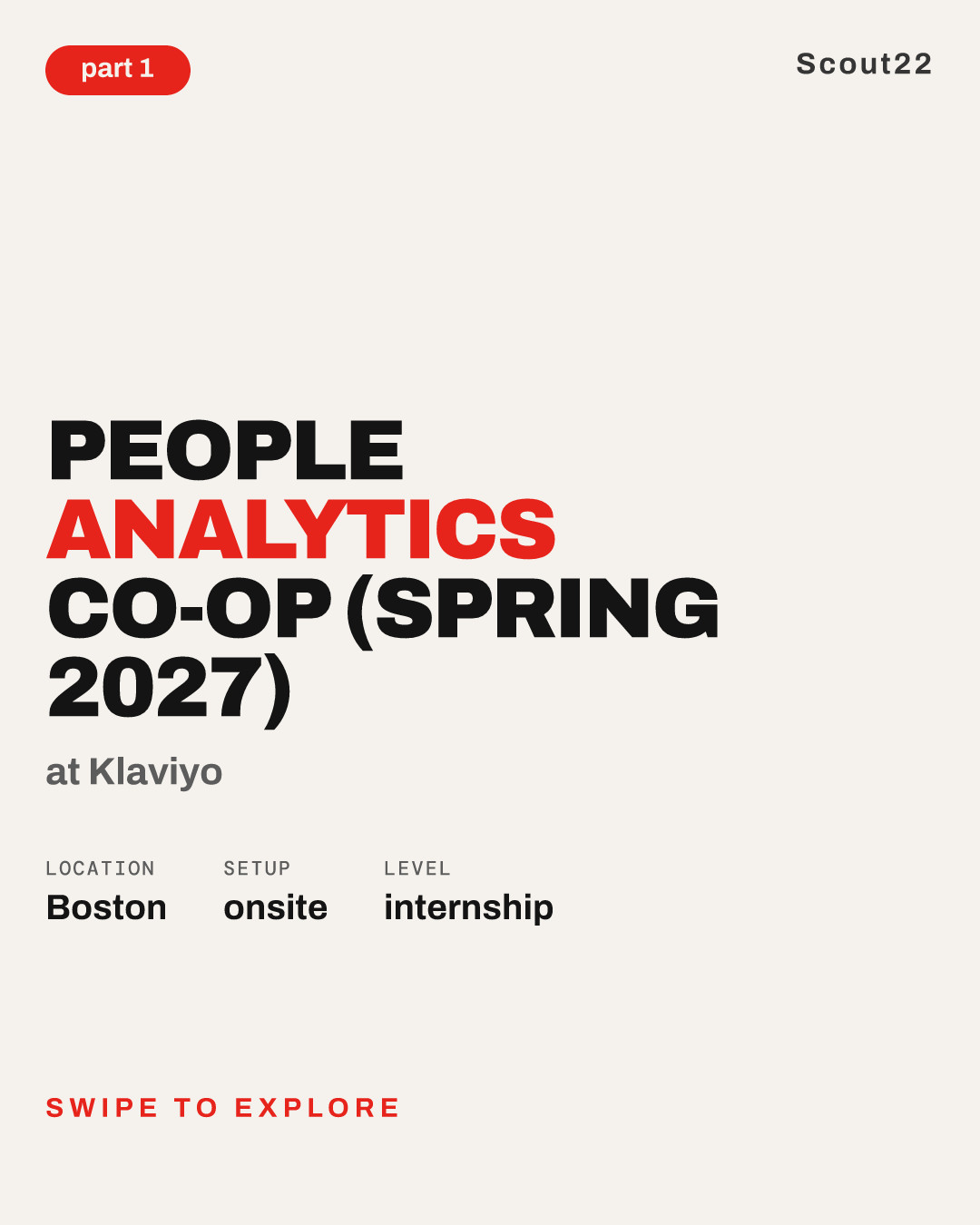 People Analytics Co-op (Spring 2027) at Klaviyo