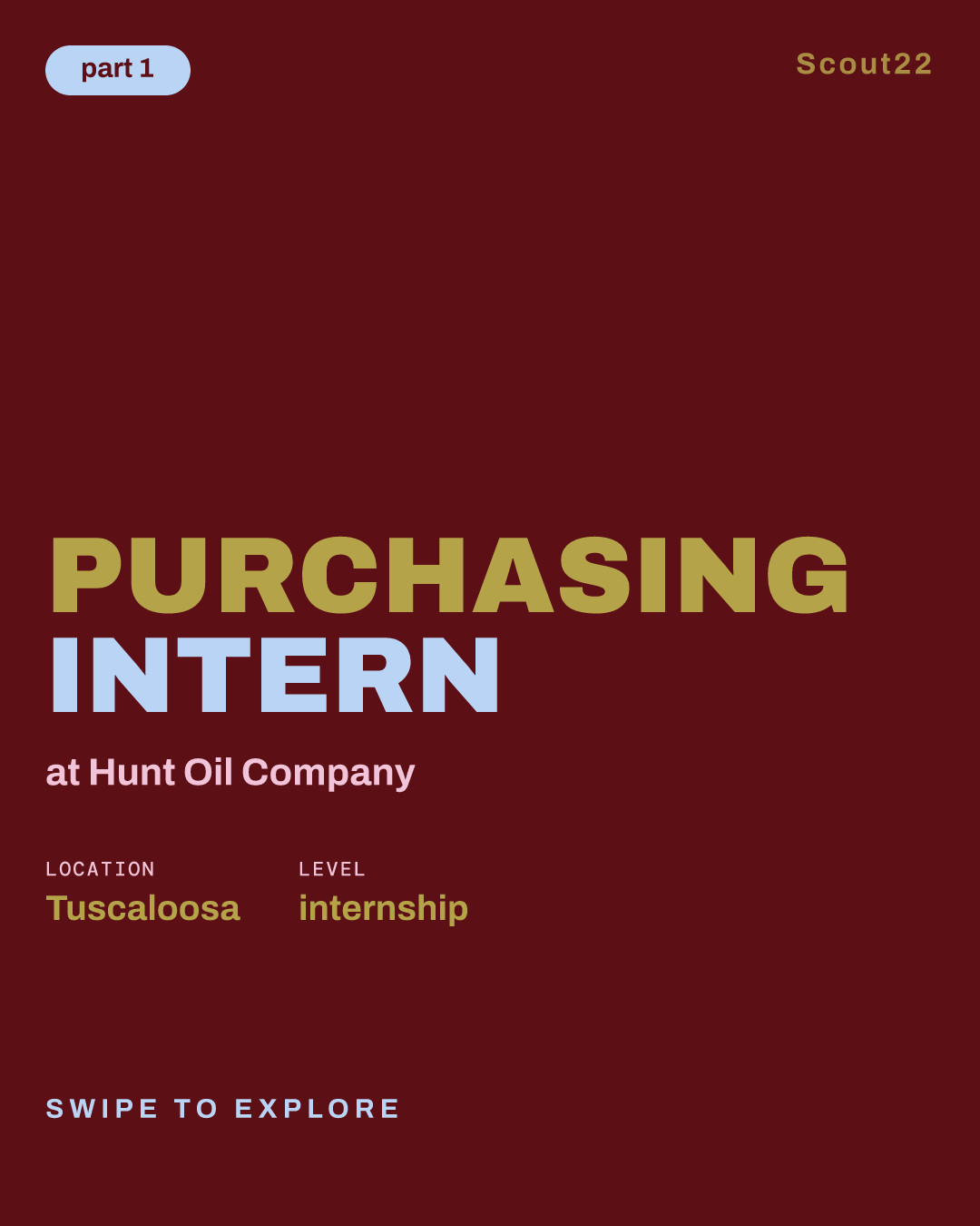 Purchasing Intern at Hunt Oil Company
