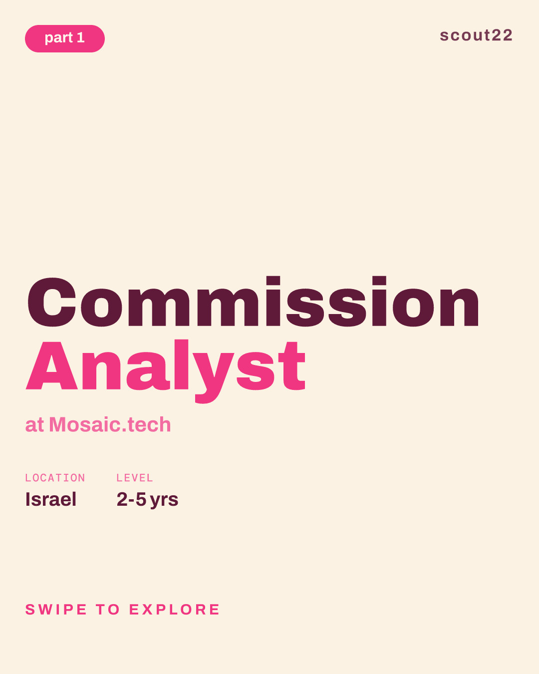Commission Analyst at Mosaic.tech