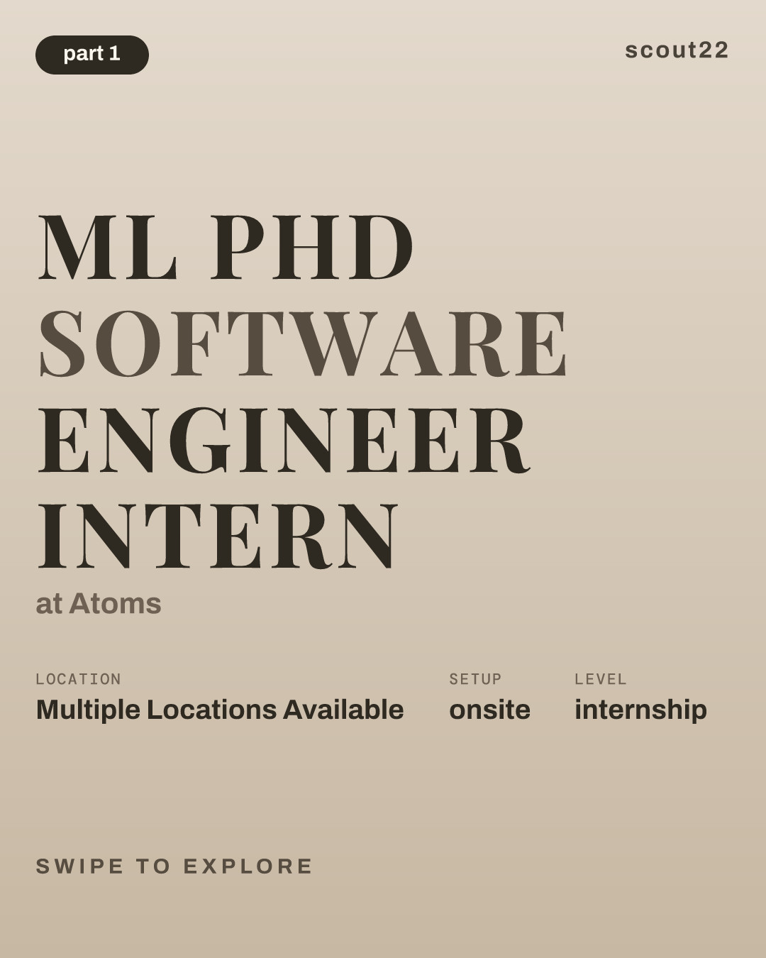 ML PhD Software Engineer Intern at Atoms