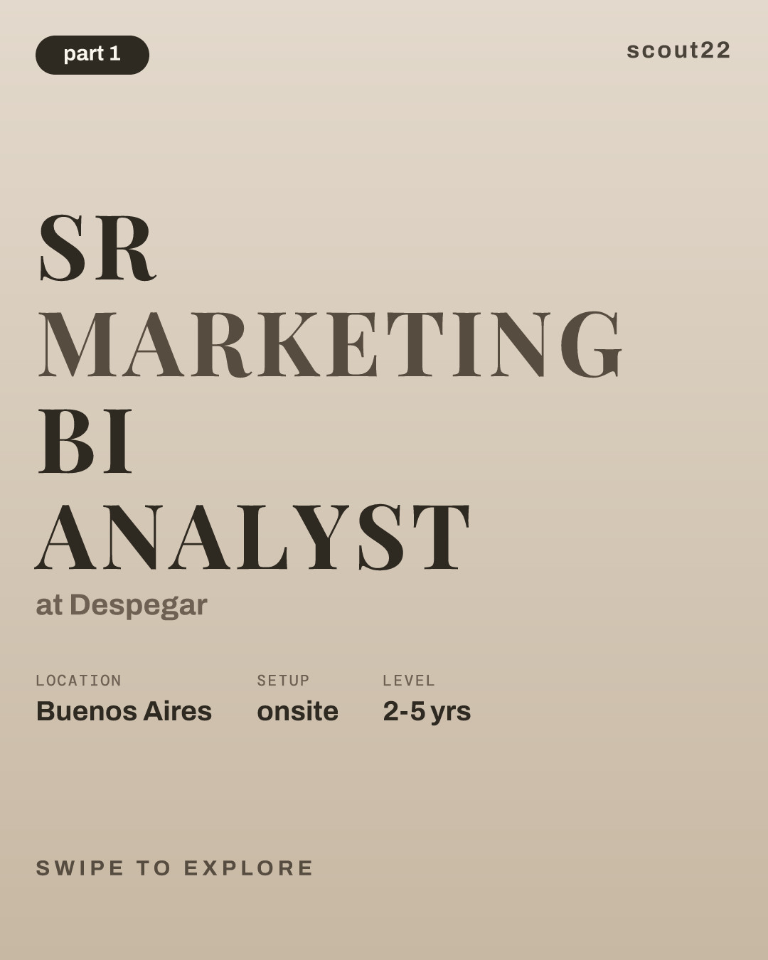 Sr Marketing BI Analyst at Despegar