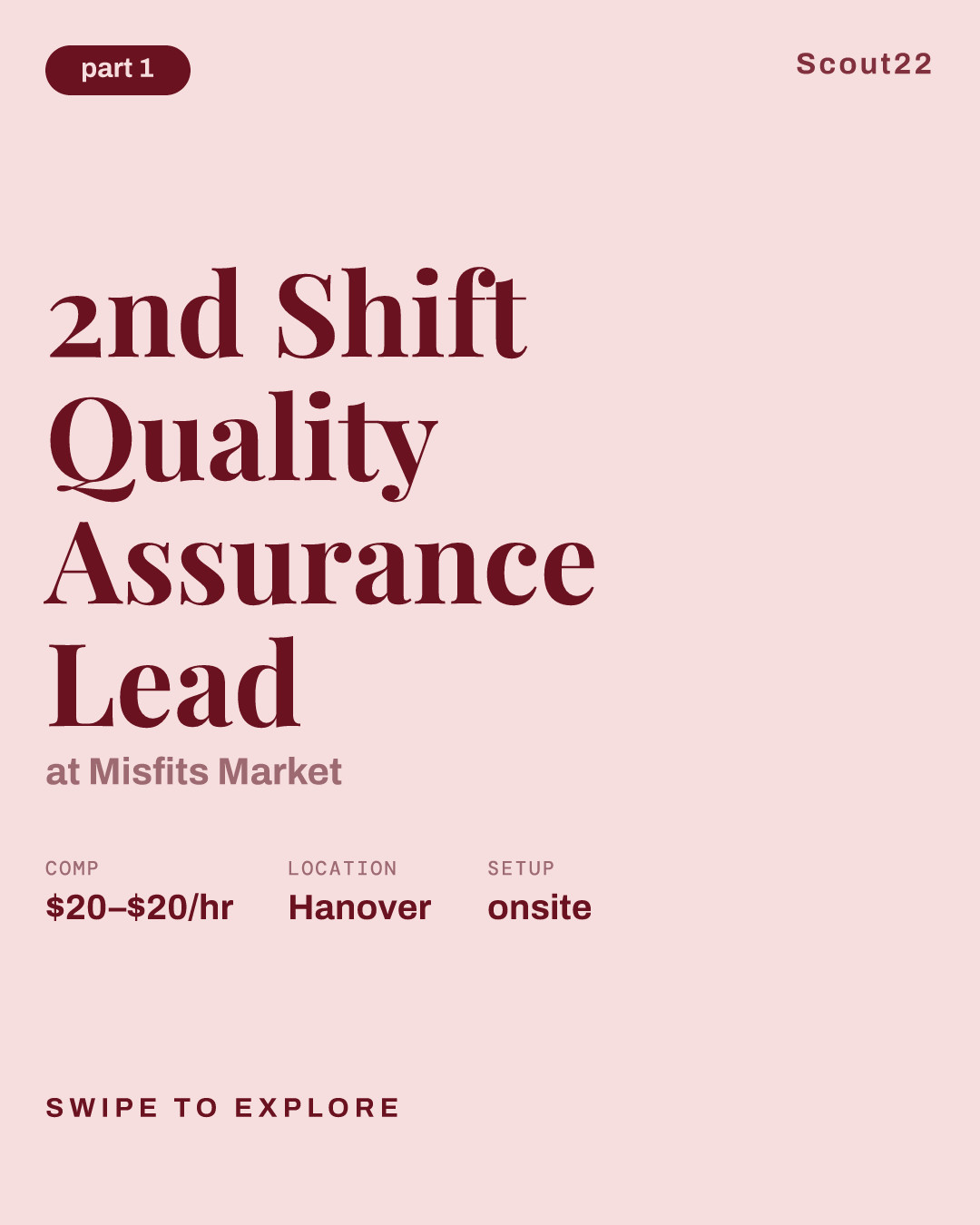 2nd Shift Quality Assurance Lead at Misfits Market