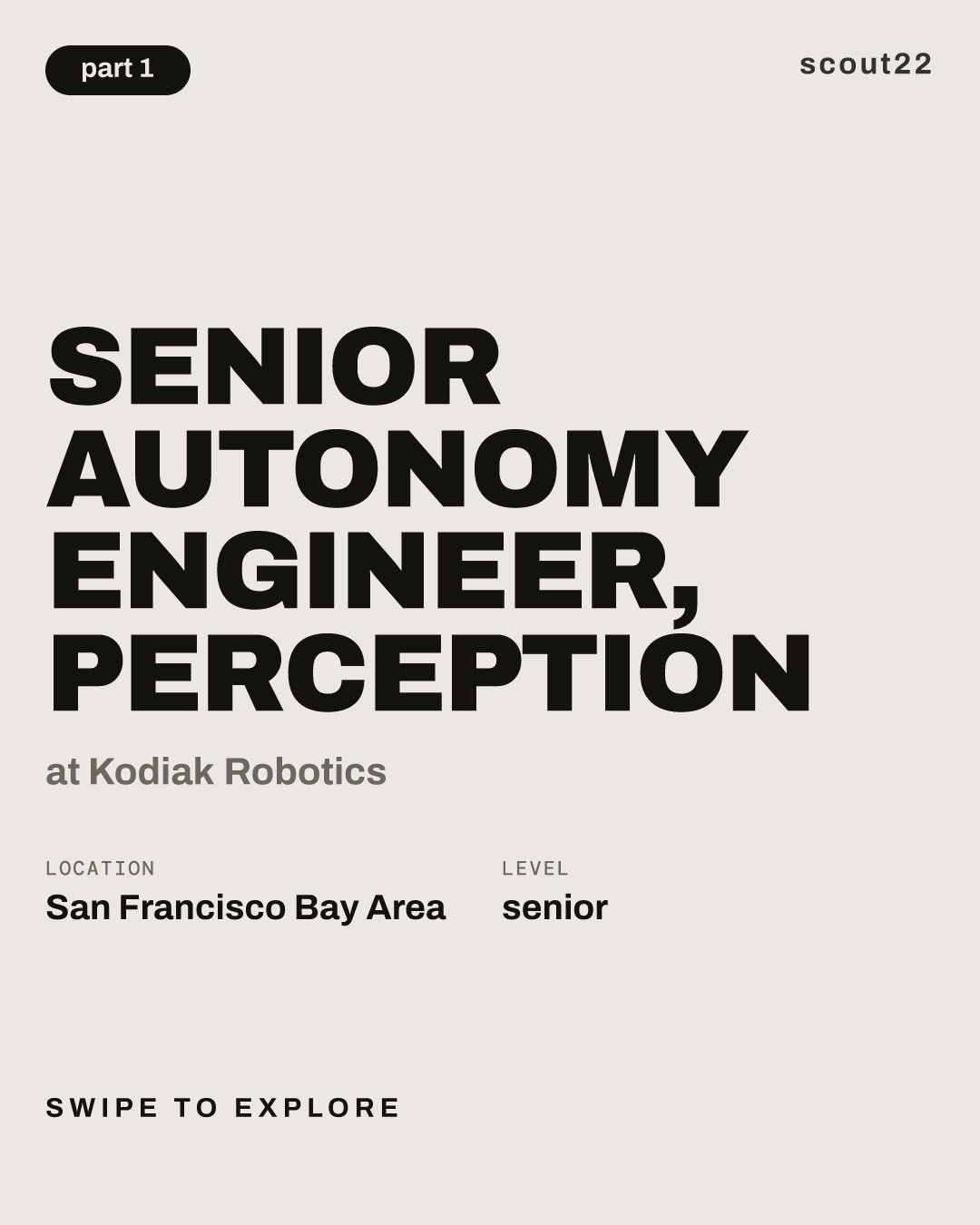 Senior Autonomy Engineer, Perception at Kodiak Robotics