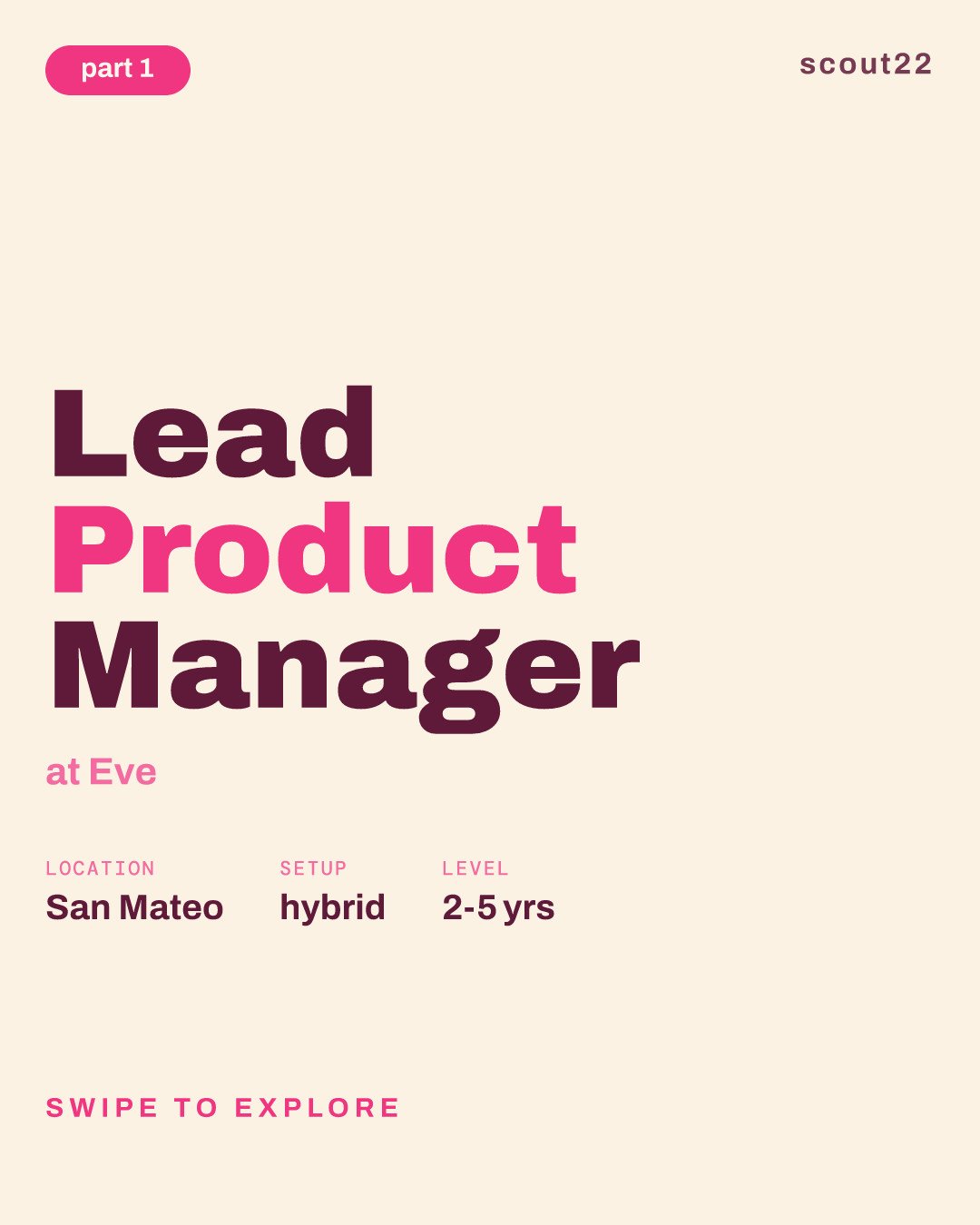 Lead Product Manager at Eve
