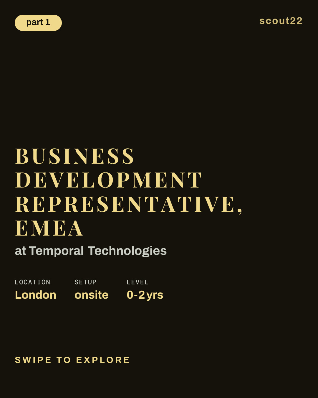 Business Development Representative, EMEA at Temporal Technologies