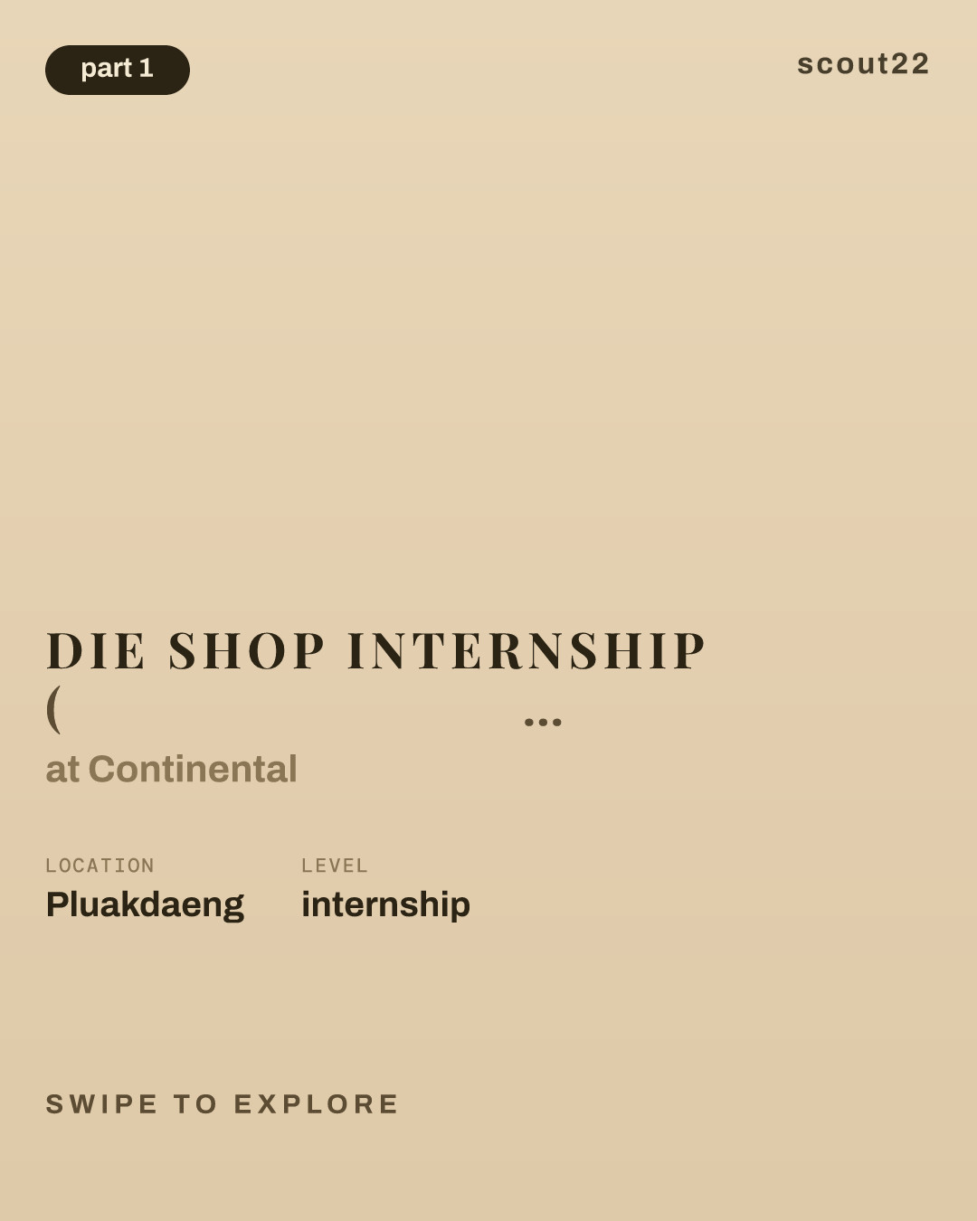Die shop Internship (นักศึกษาฝึกงานแผนกแม่พิมพ์) วุฒิ ปวส at Continental