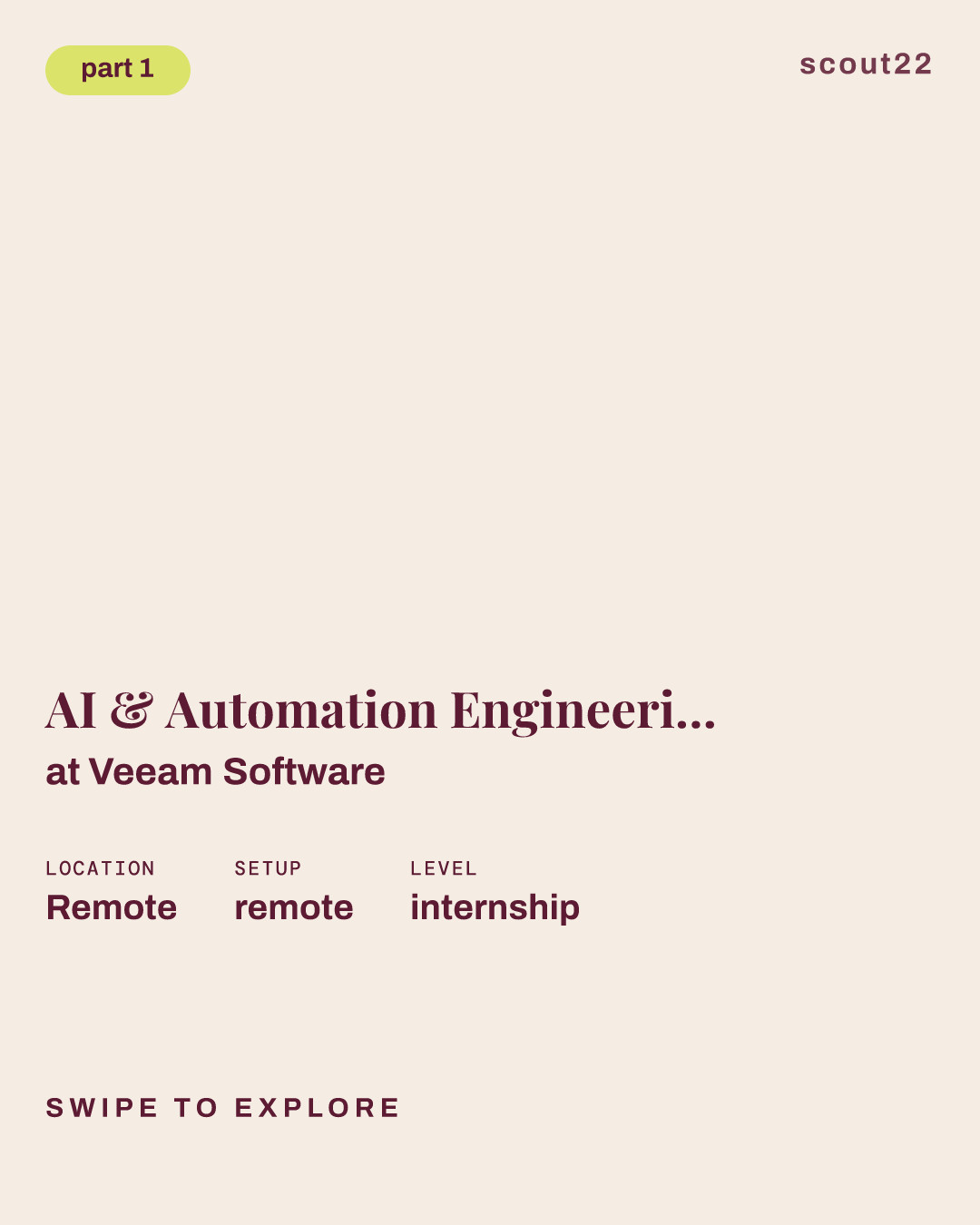 AI & Automation Engineering Intern - Summer 2027 at Veeam Software