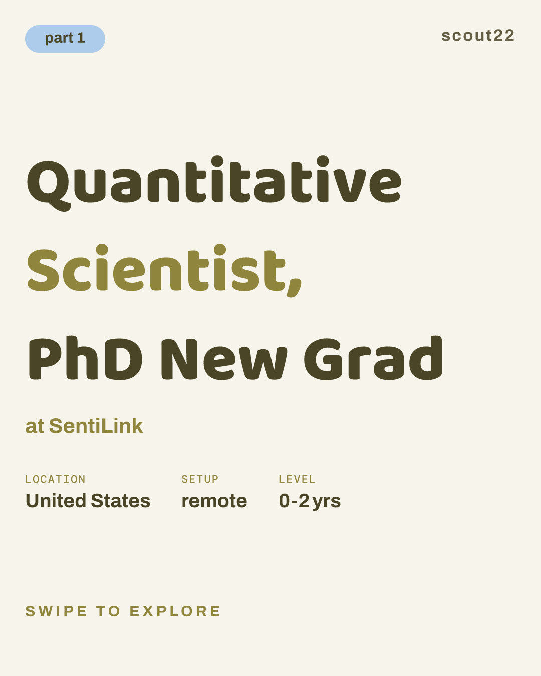 Quantitative Scientist, PhD New Grad at SentiLink