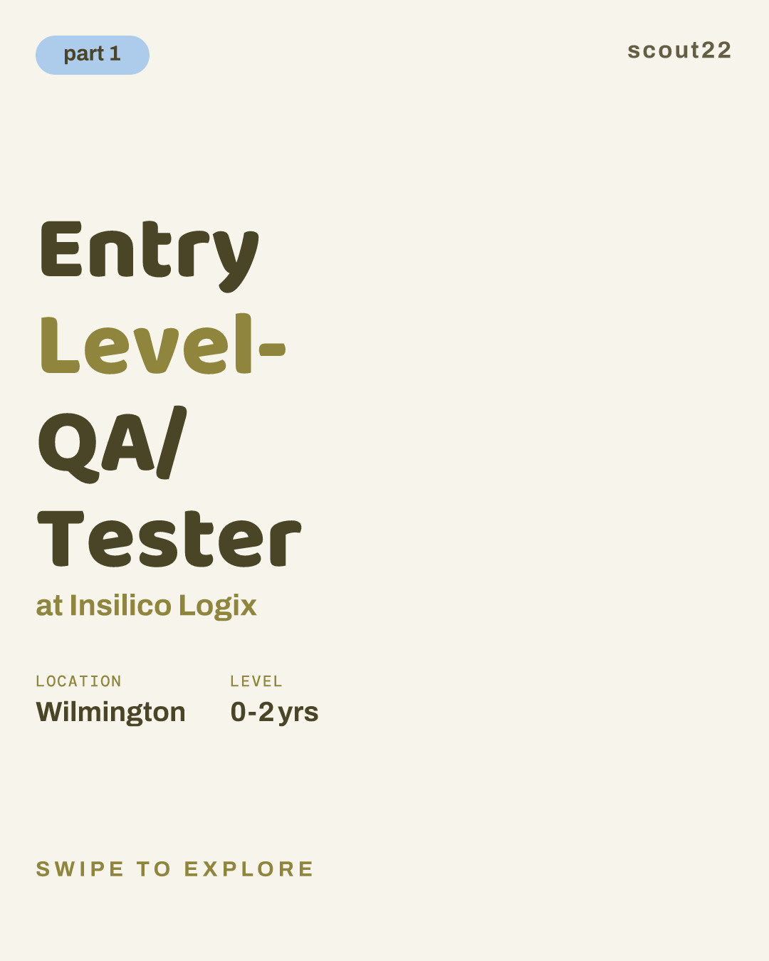 Entry Level- QA/ Tester at Insilico Logix